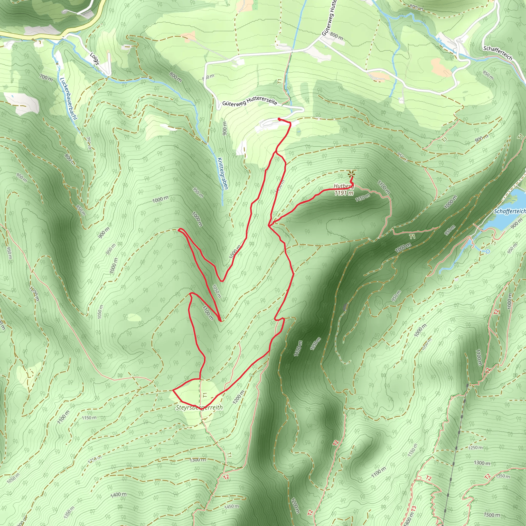 Wildererweg - the Hutberg Trail mobile static map