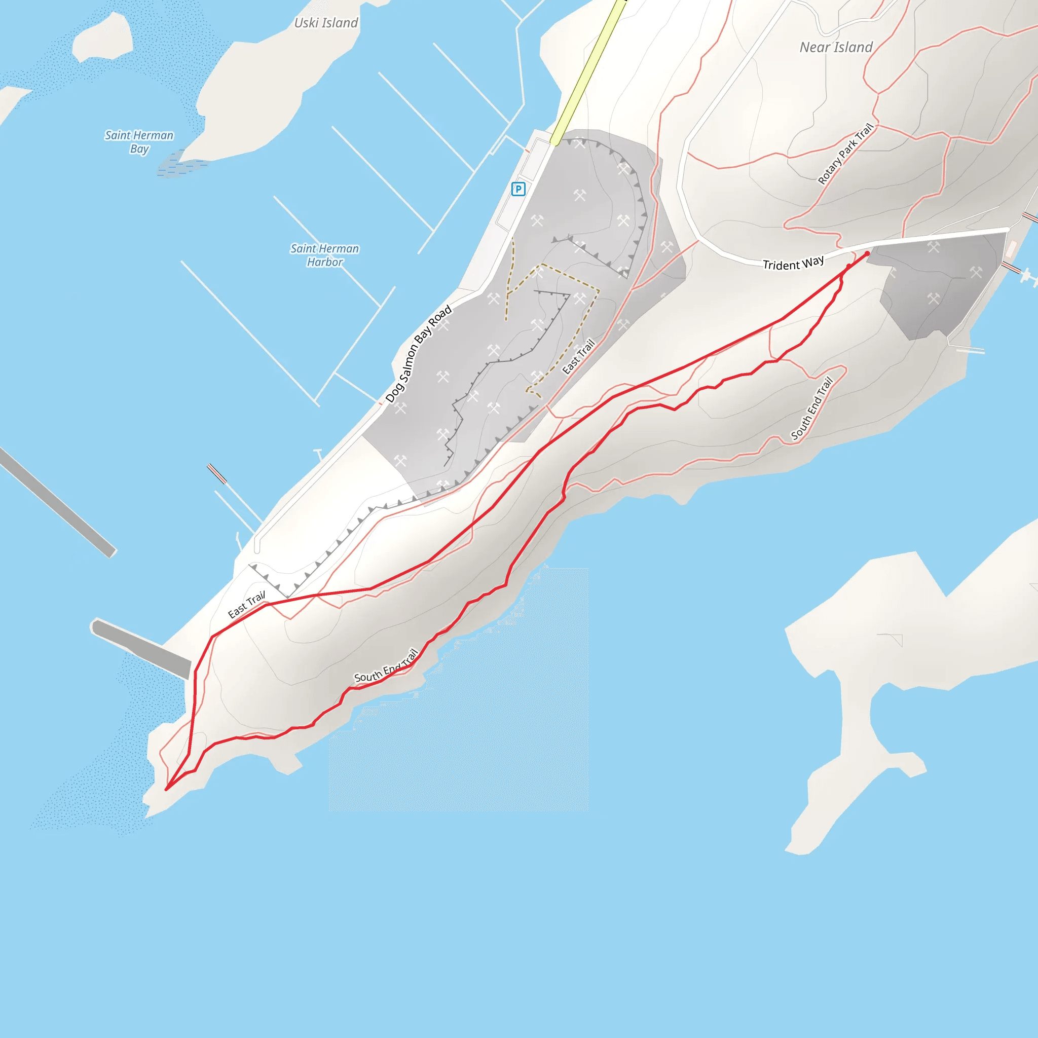 South End Trail mobile static map