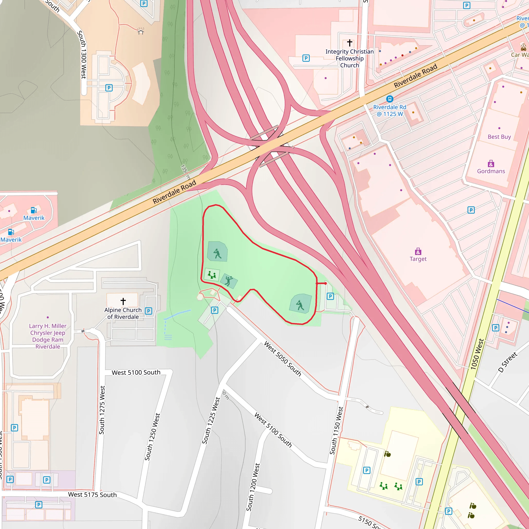 Golden Spike Park Loop mobile static map