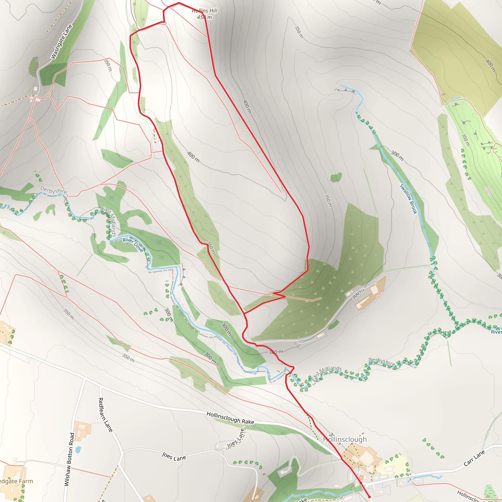 Hollinsclough and Hollins Hill mobile static map
