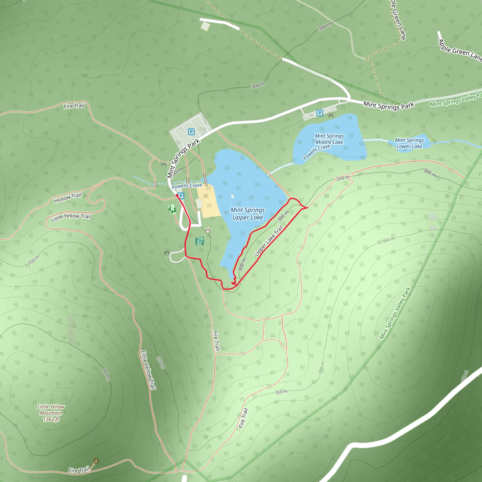 Upper Lake Loop Trail mobile static map
