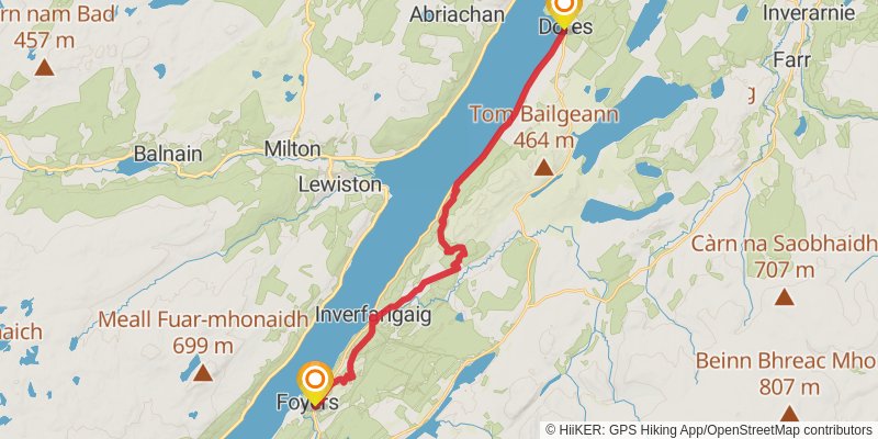 Loch Ness 360 Trail stage 6 Map