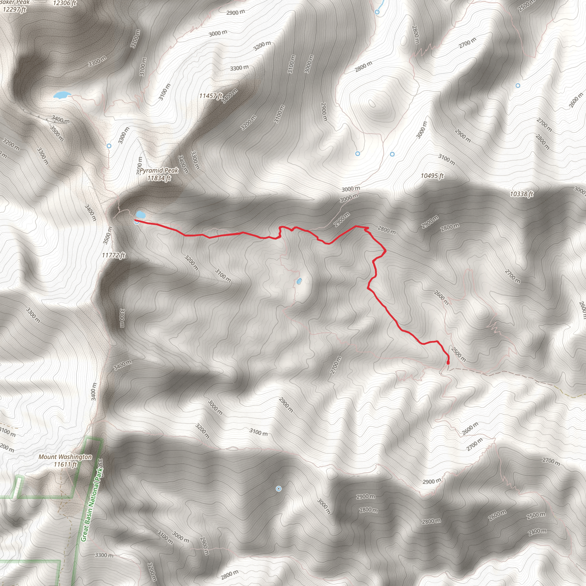 Johnson Lake Trail mobile static map