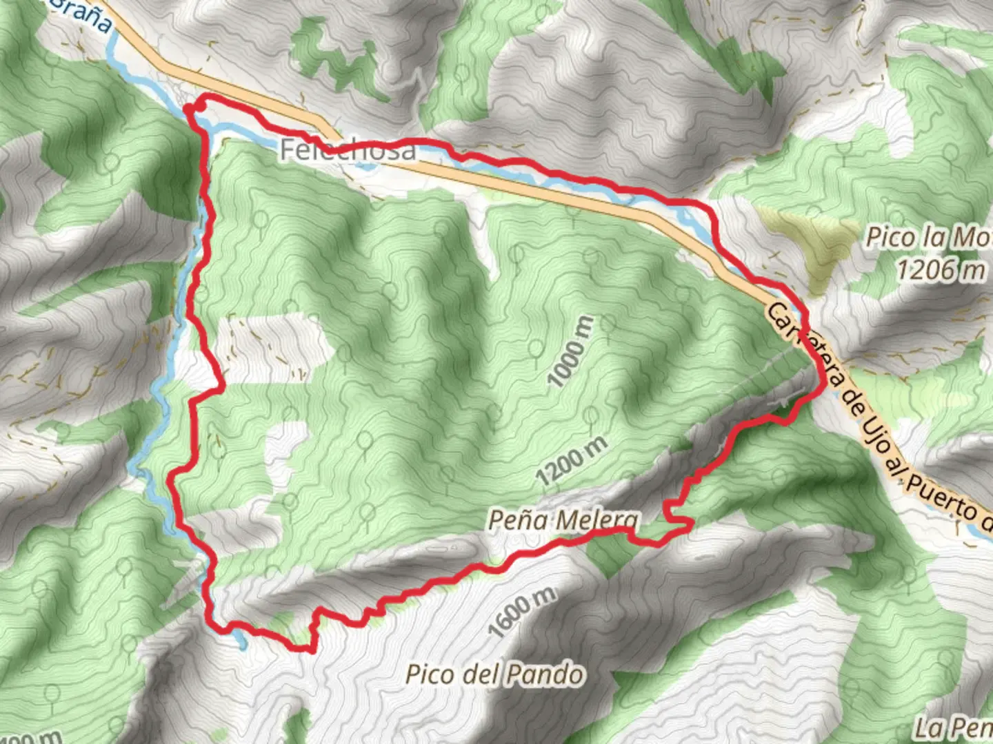 An image depicting the trail Foces del Pino and its surrounding area.