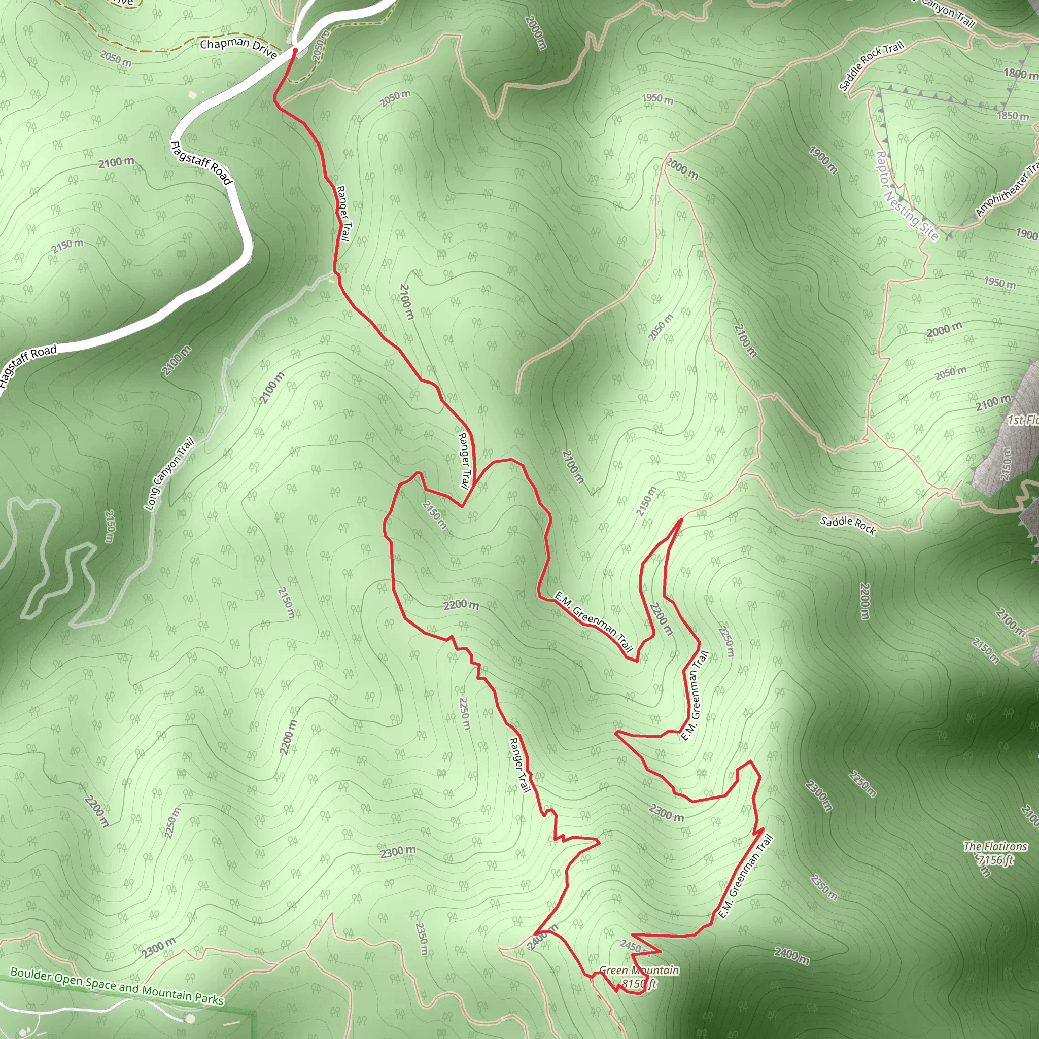 Green Mountain Loop via Ranger Trail mobile static map