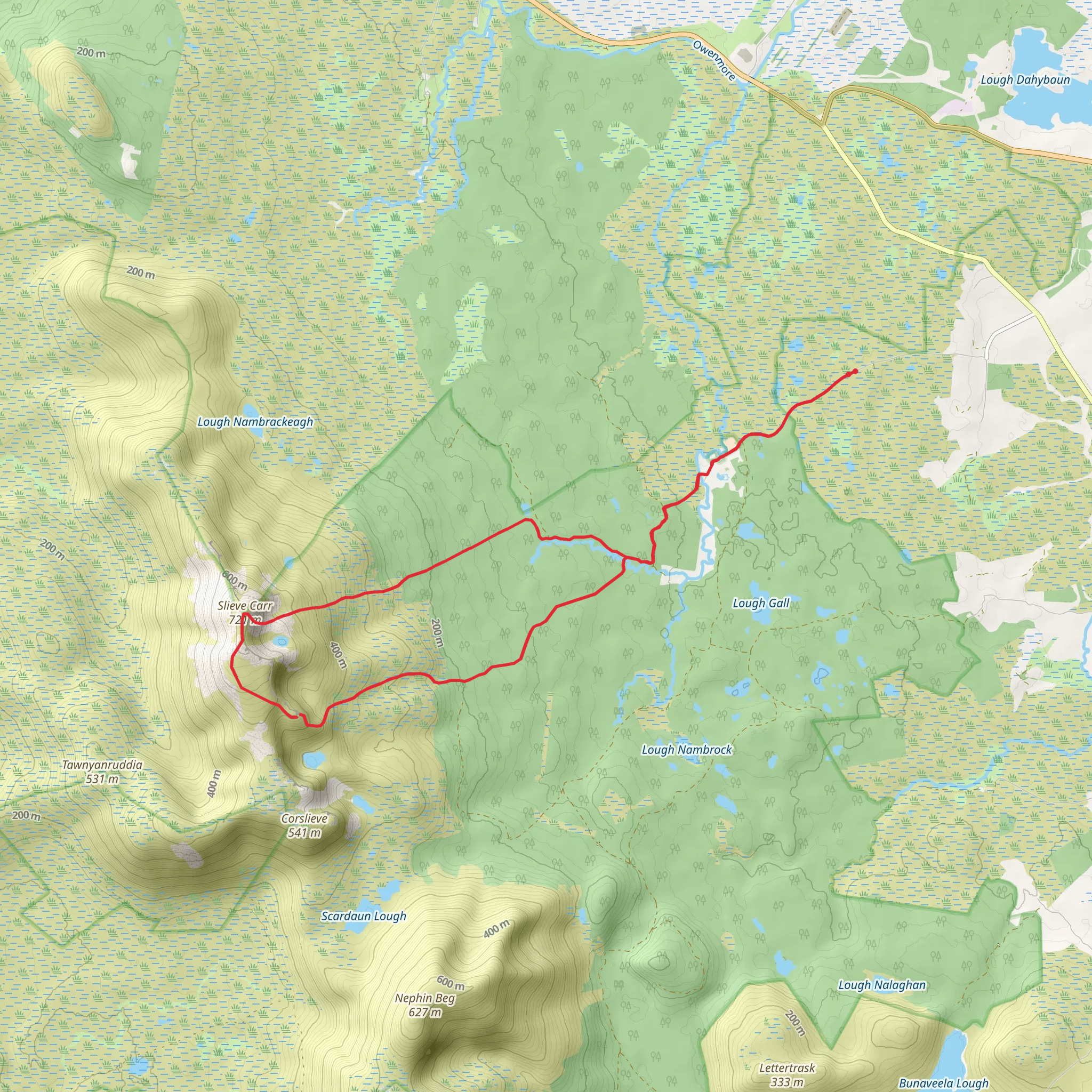 Slieve Carr Mountain Loop via Western Way - Mayo mobile static map