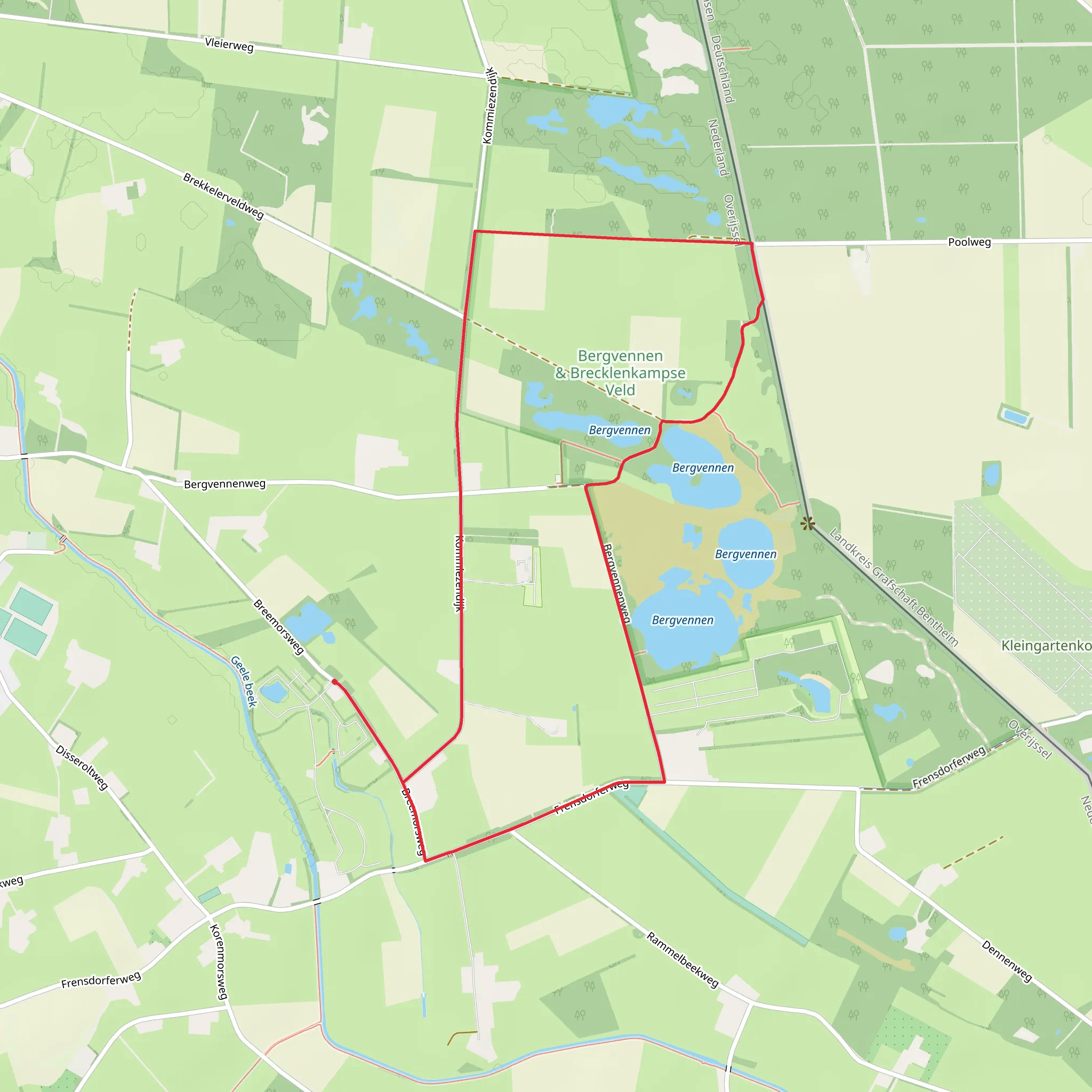 Bergvennen Loop mobile static map