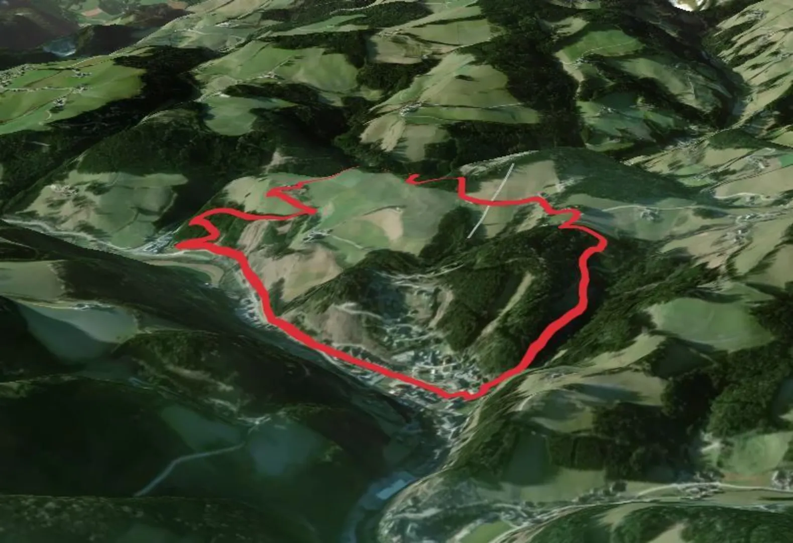 An image depicting the trail Moonway Trail and its surrounding area.