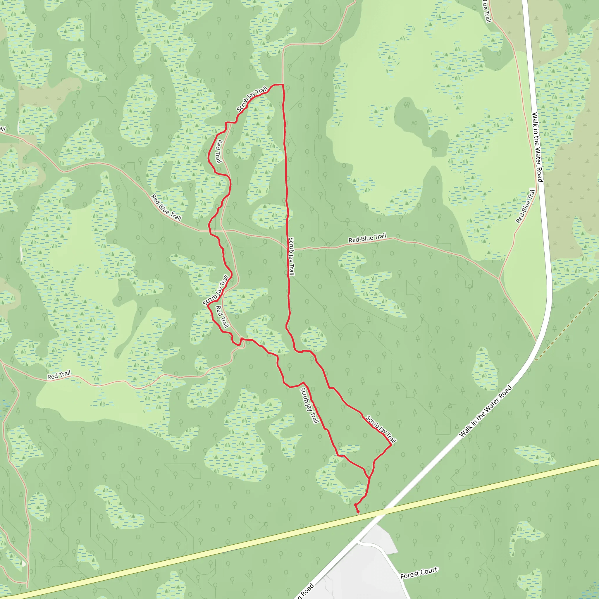 Scrub Jay Loop Trail mobile static map