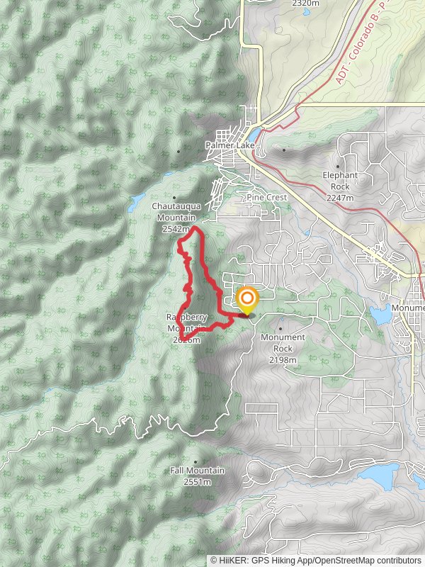 Raspberry Mountain and White Ghost Loop Trail mobile static map