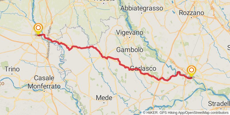 Via Francigena - Italy stage 3 Map