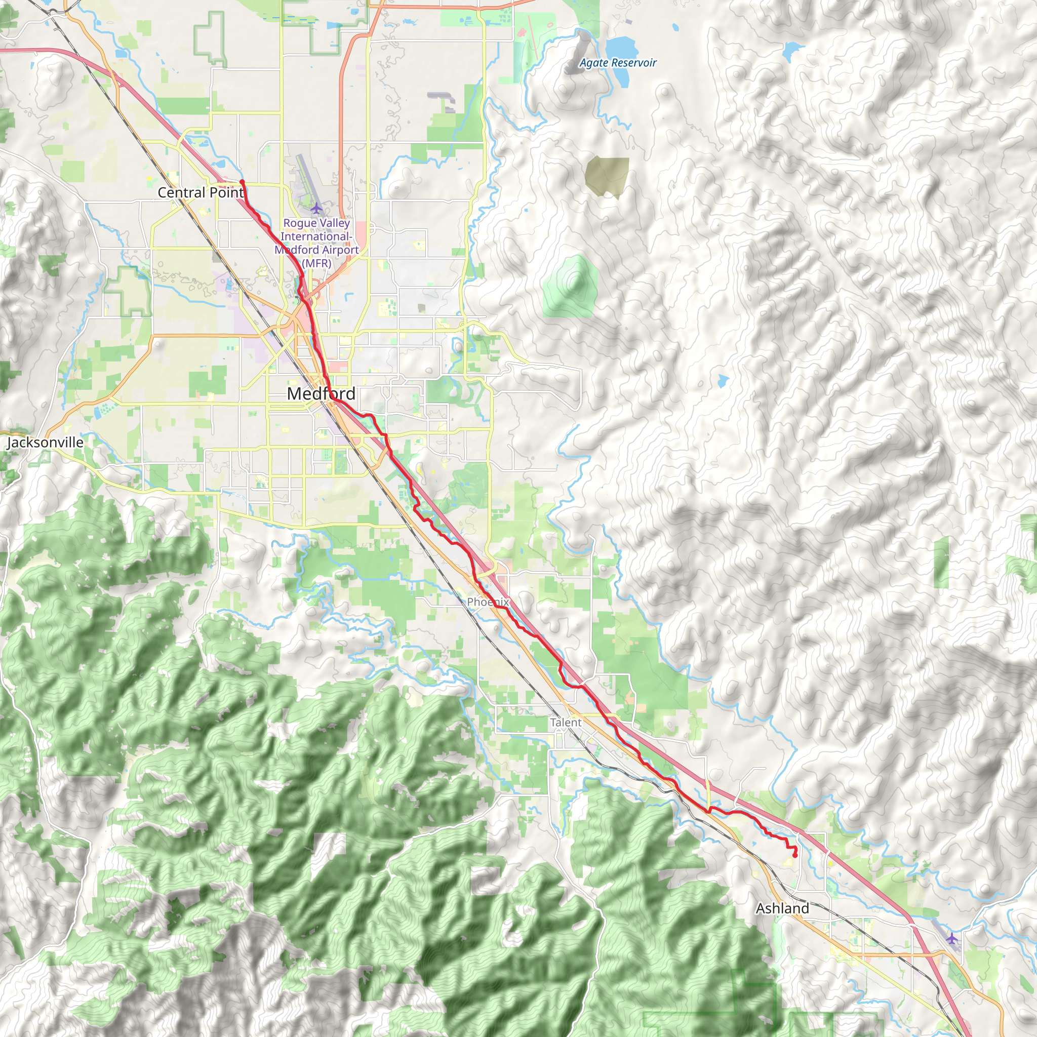 Bear Creek Greenway mobile static map