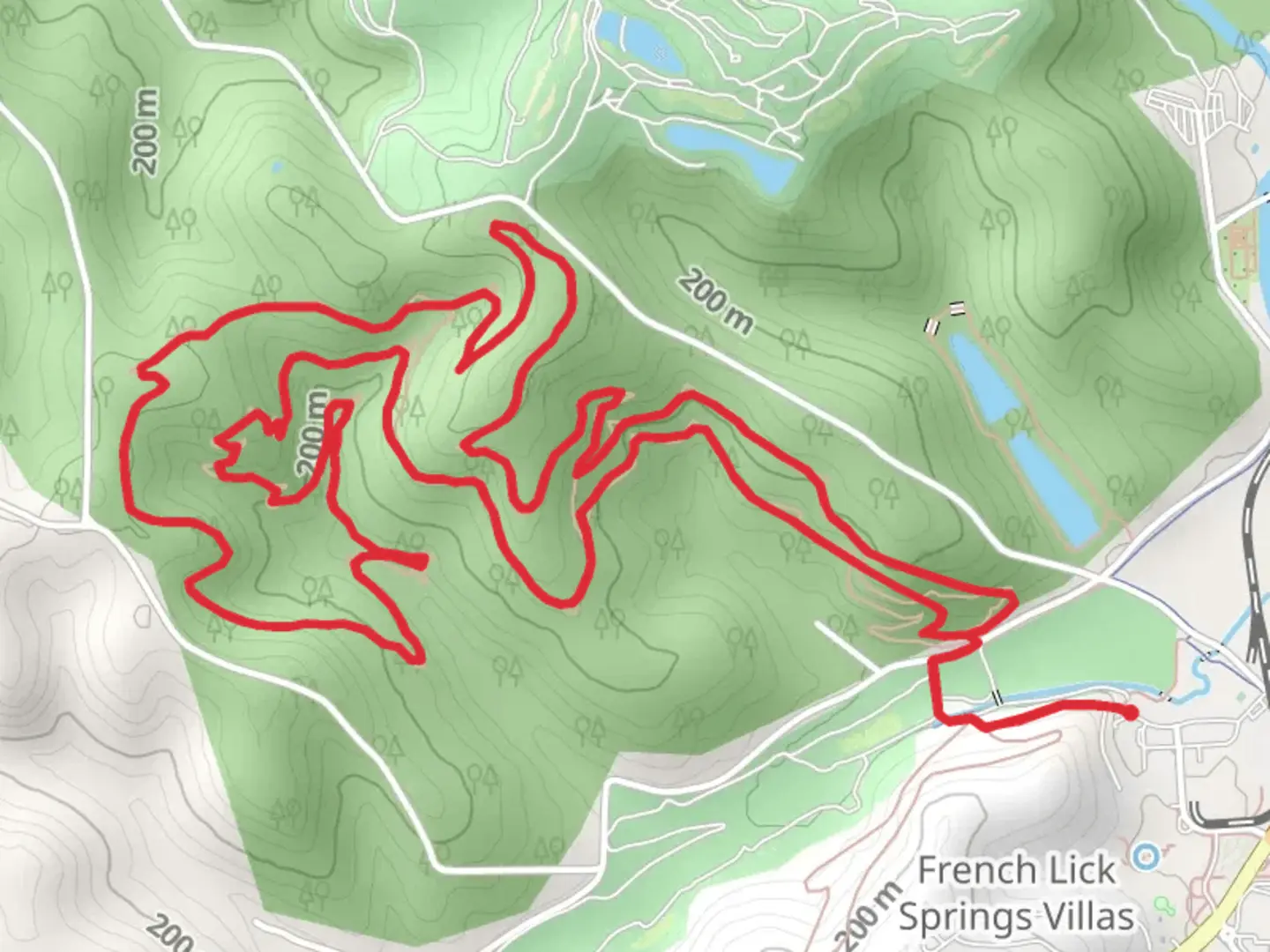 An image depicting the trail Trail 2 and 3 Loop and its surrounding area.