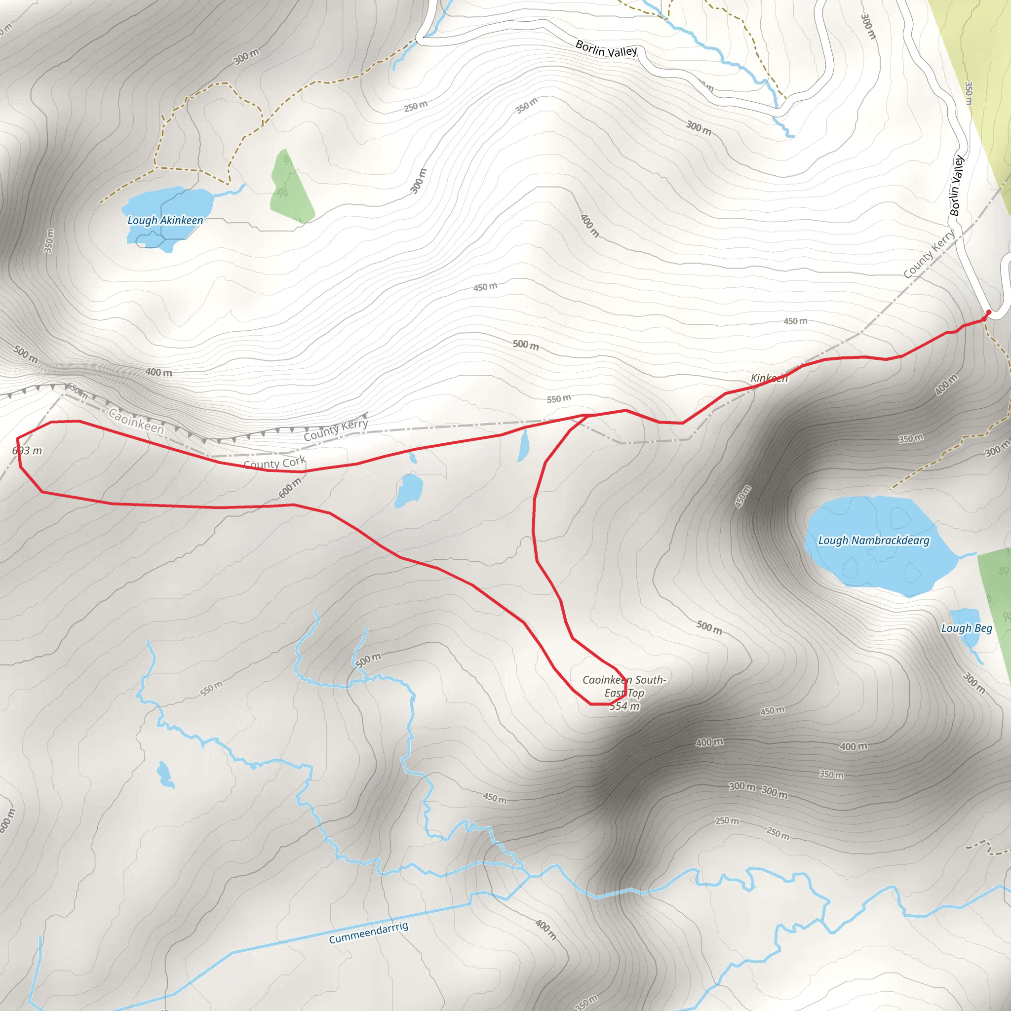 Caoinkeen Mountain Loop mobile static map
