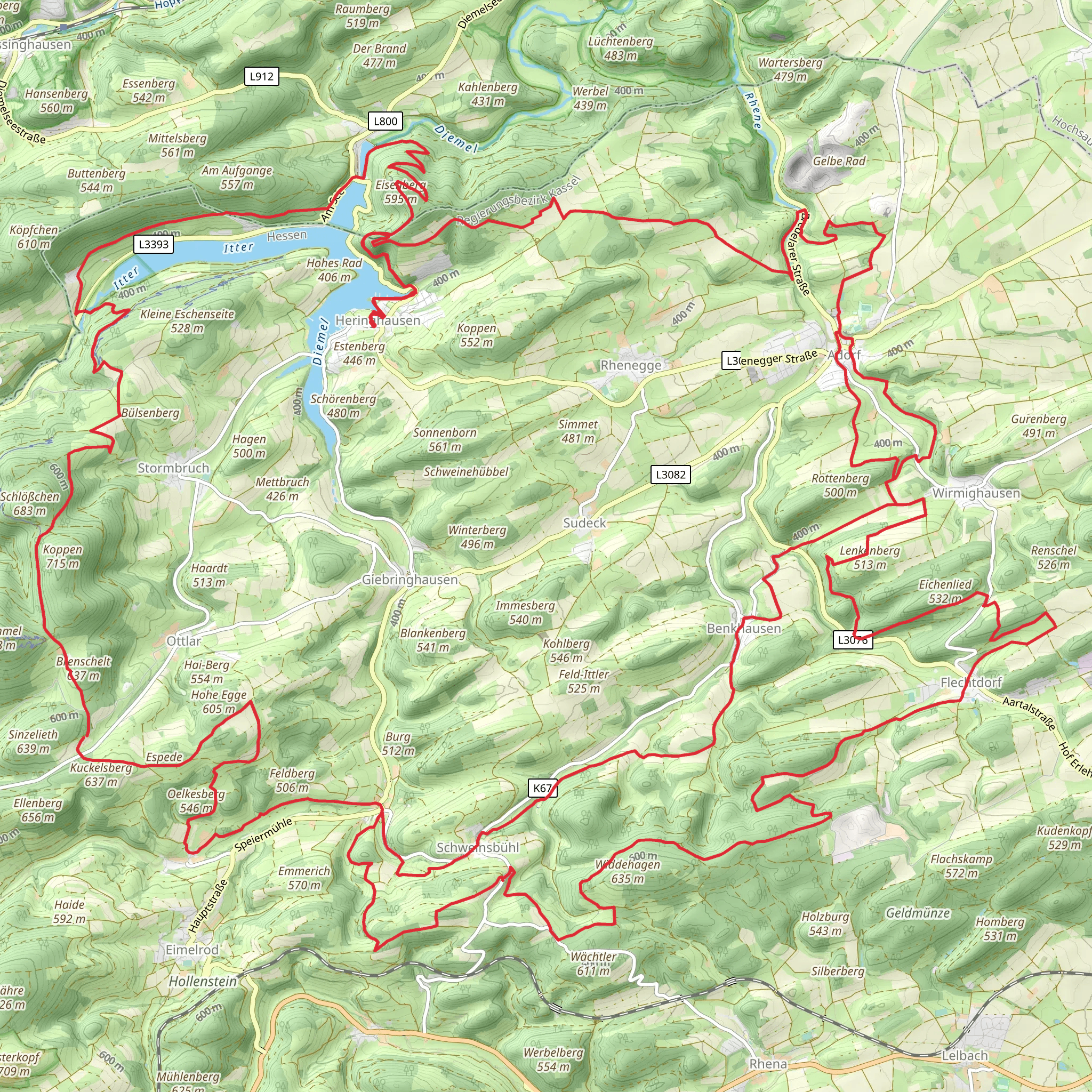 Diemelsteig mobile static map