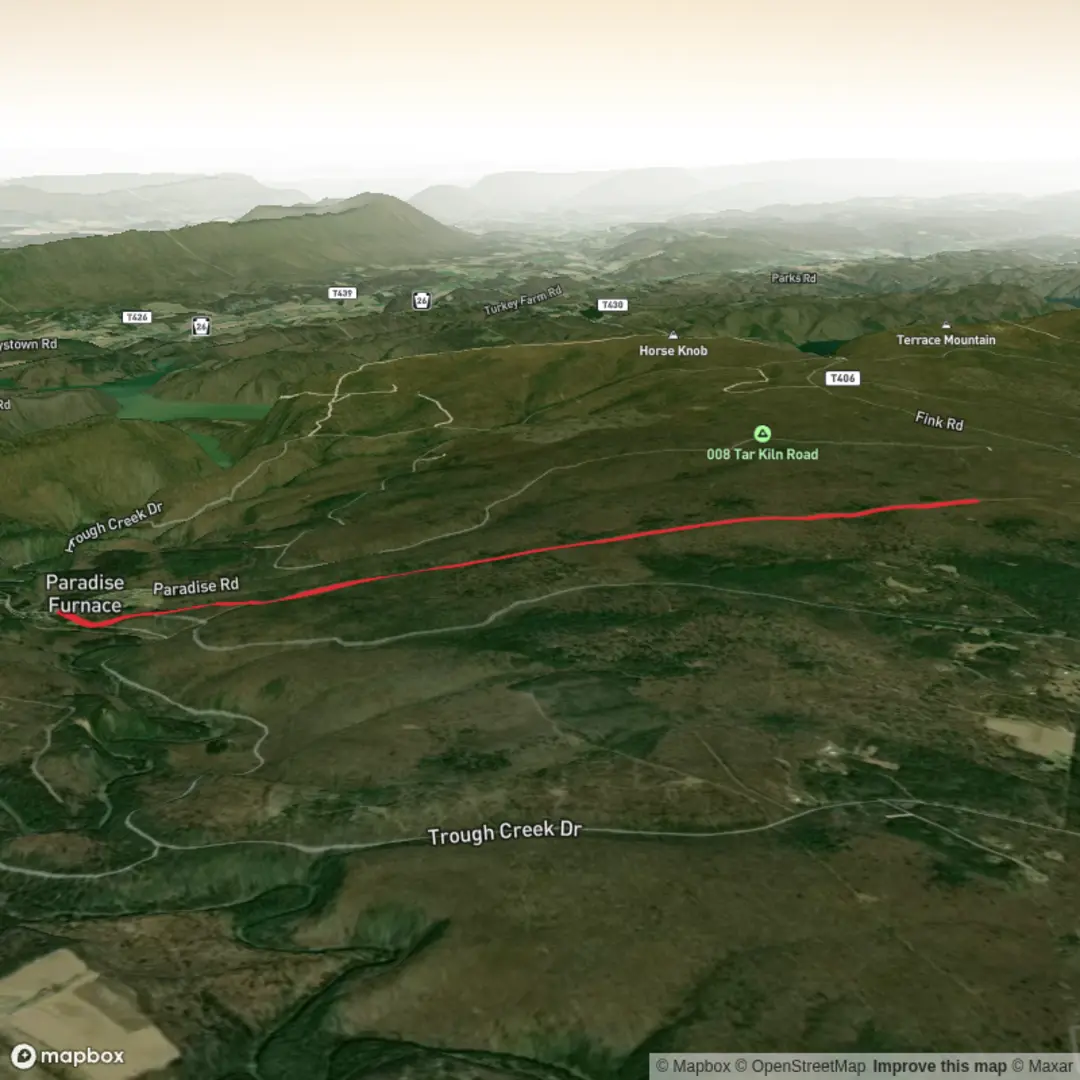 An image depicting the trail Pipeline Trail and its surrounding area.