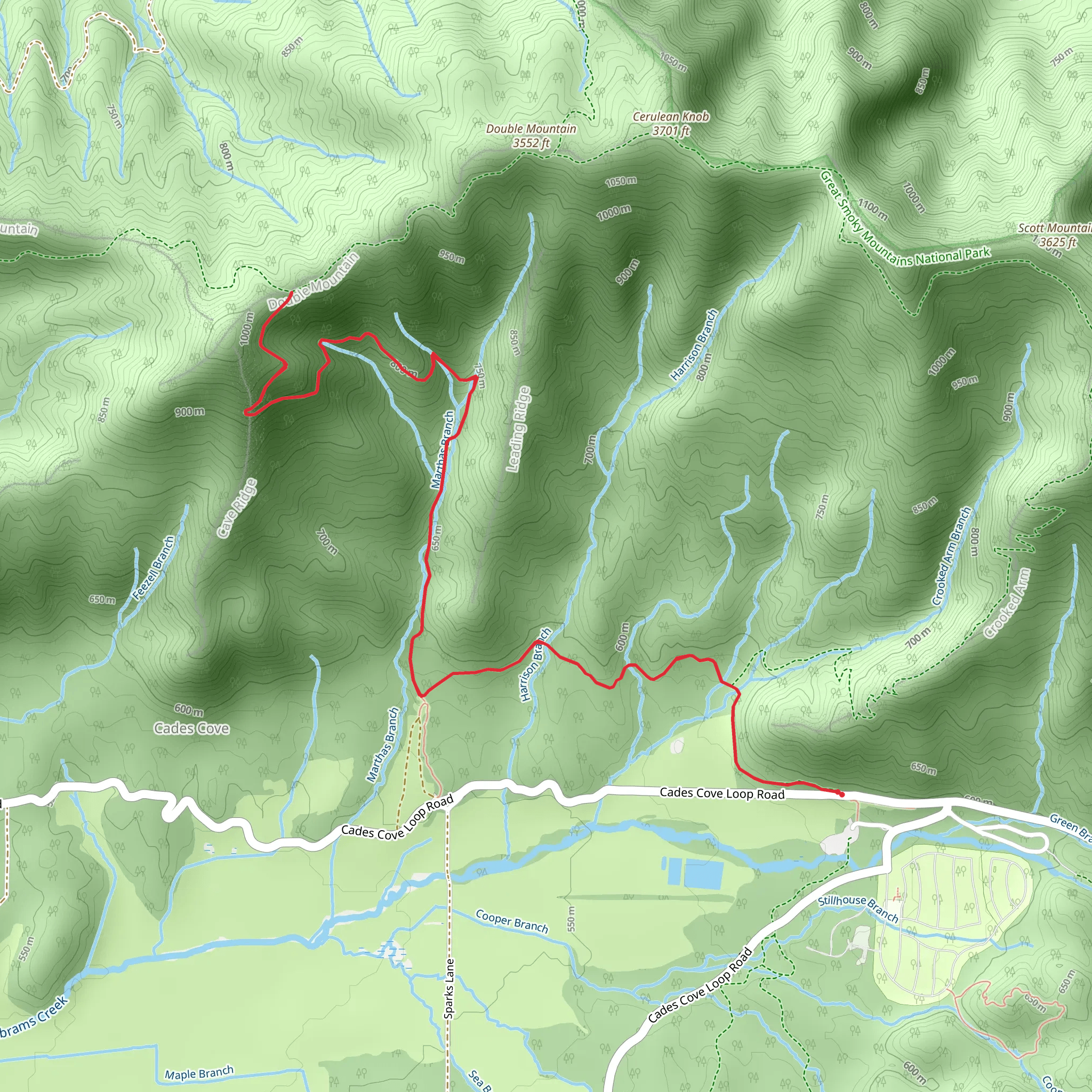 Rich Mountain Loop Trail mobile static map