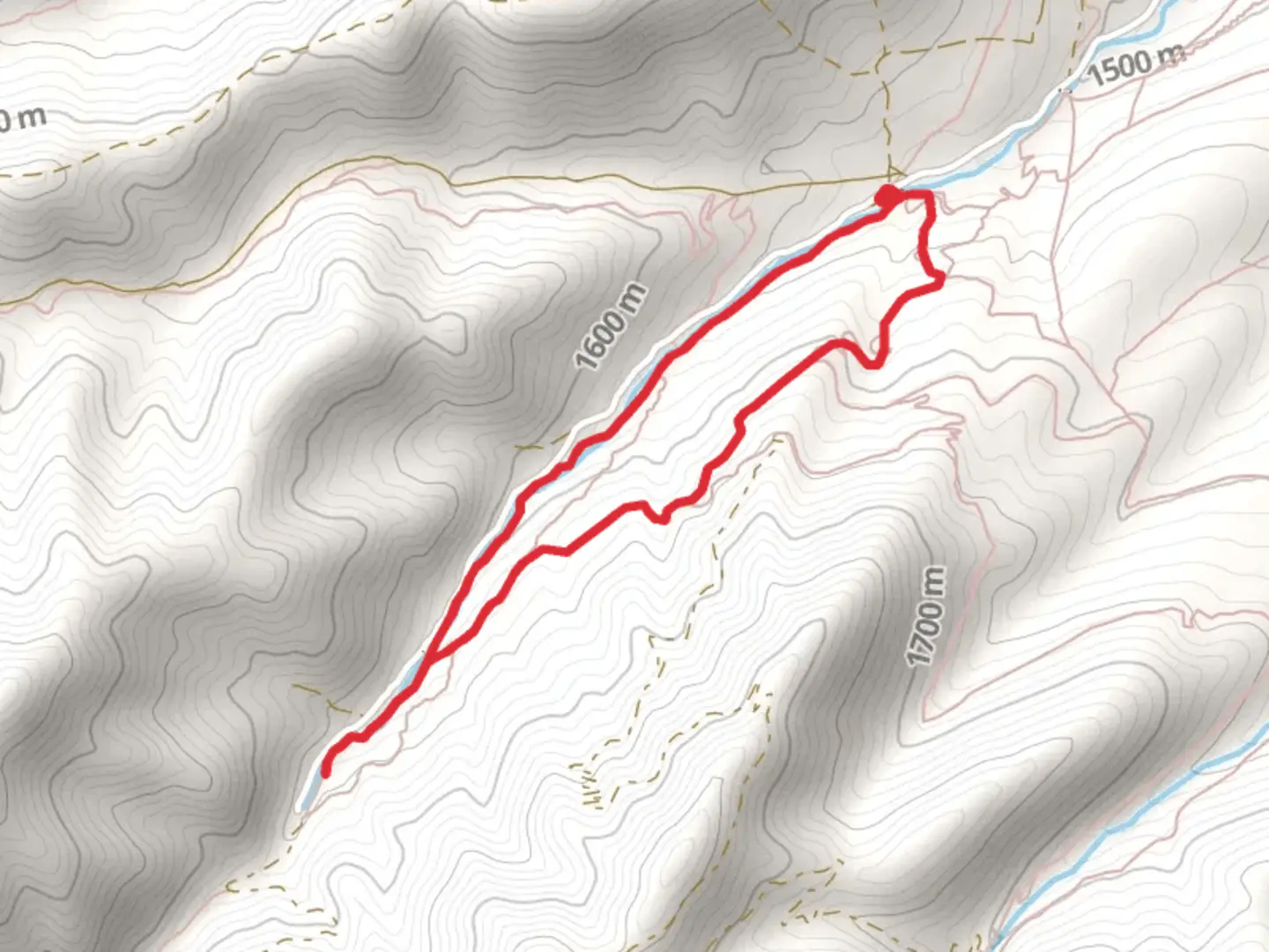 An image depicting the trail City Creek Out and back and its surrounding area.