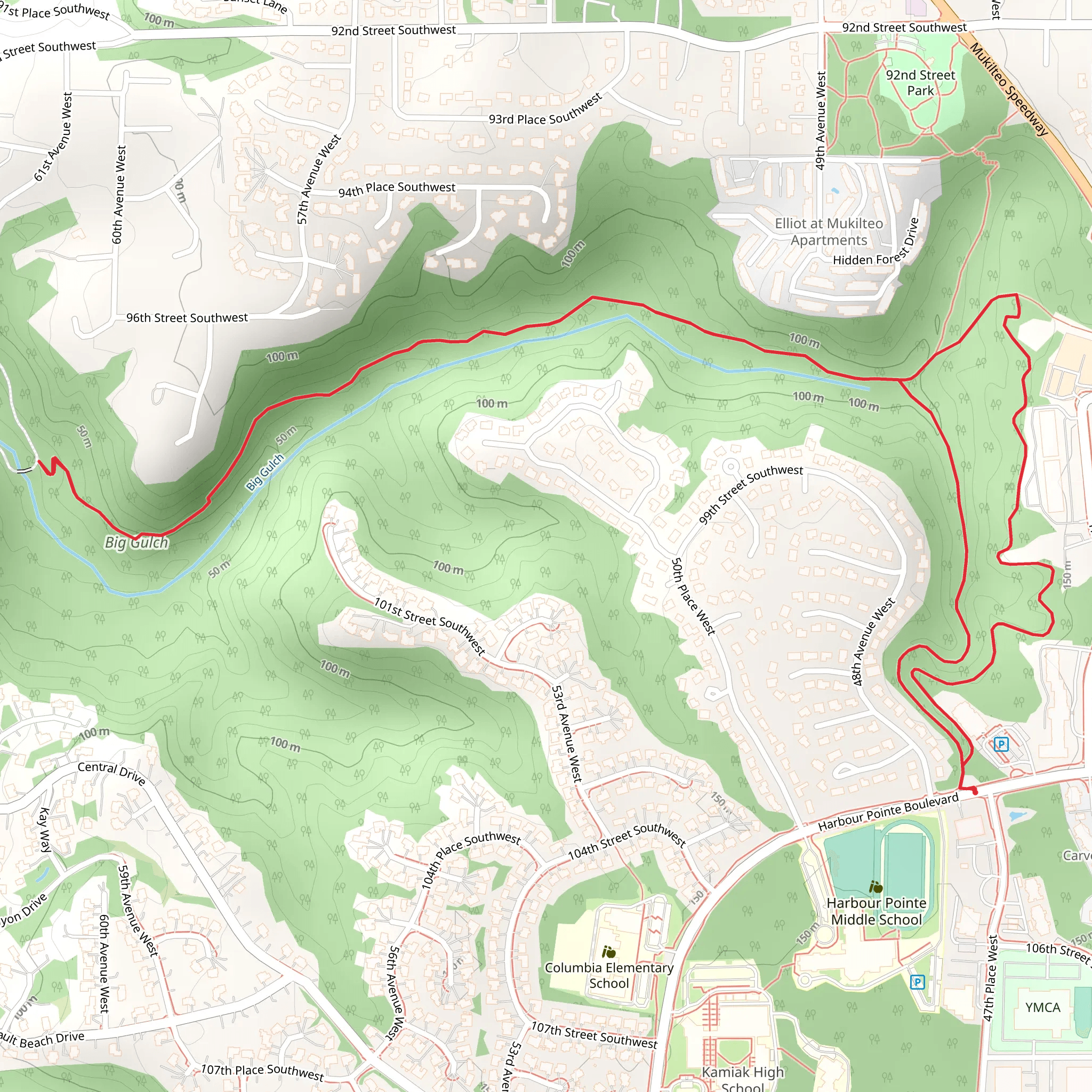 Big Gulch Loop Trail mobile static map