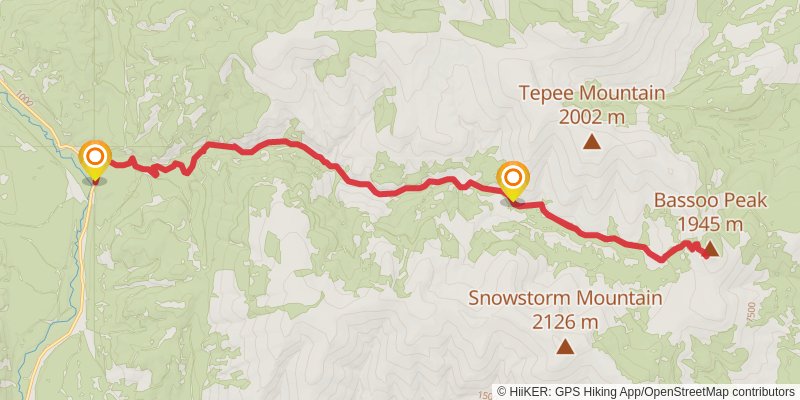 Big Rock Creek Trail stage 3 Map