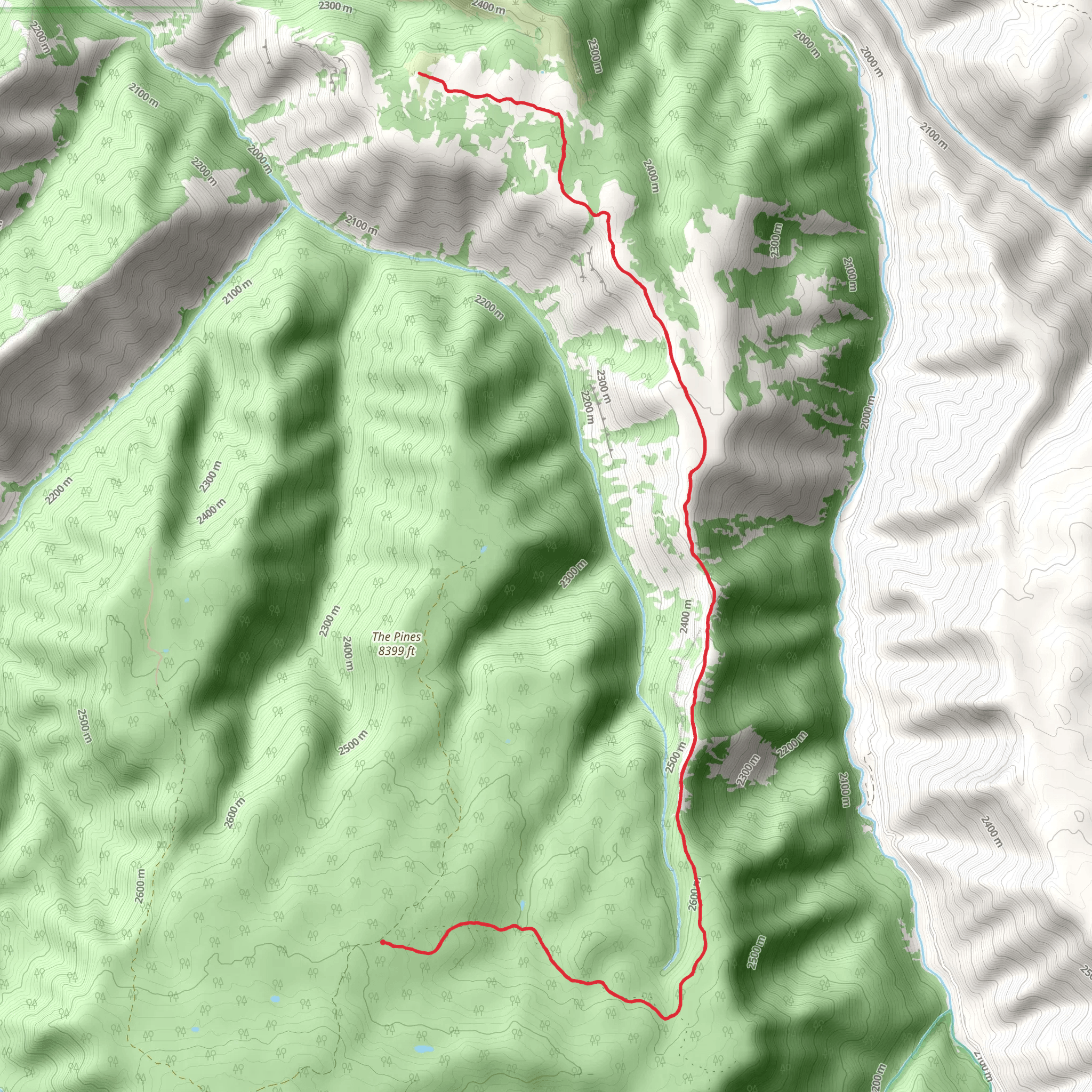 Raven Mesa Trail mobile static map