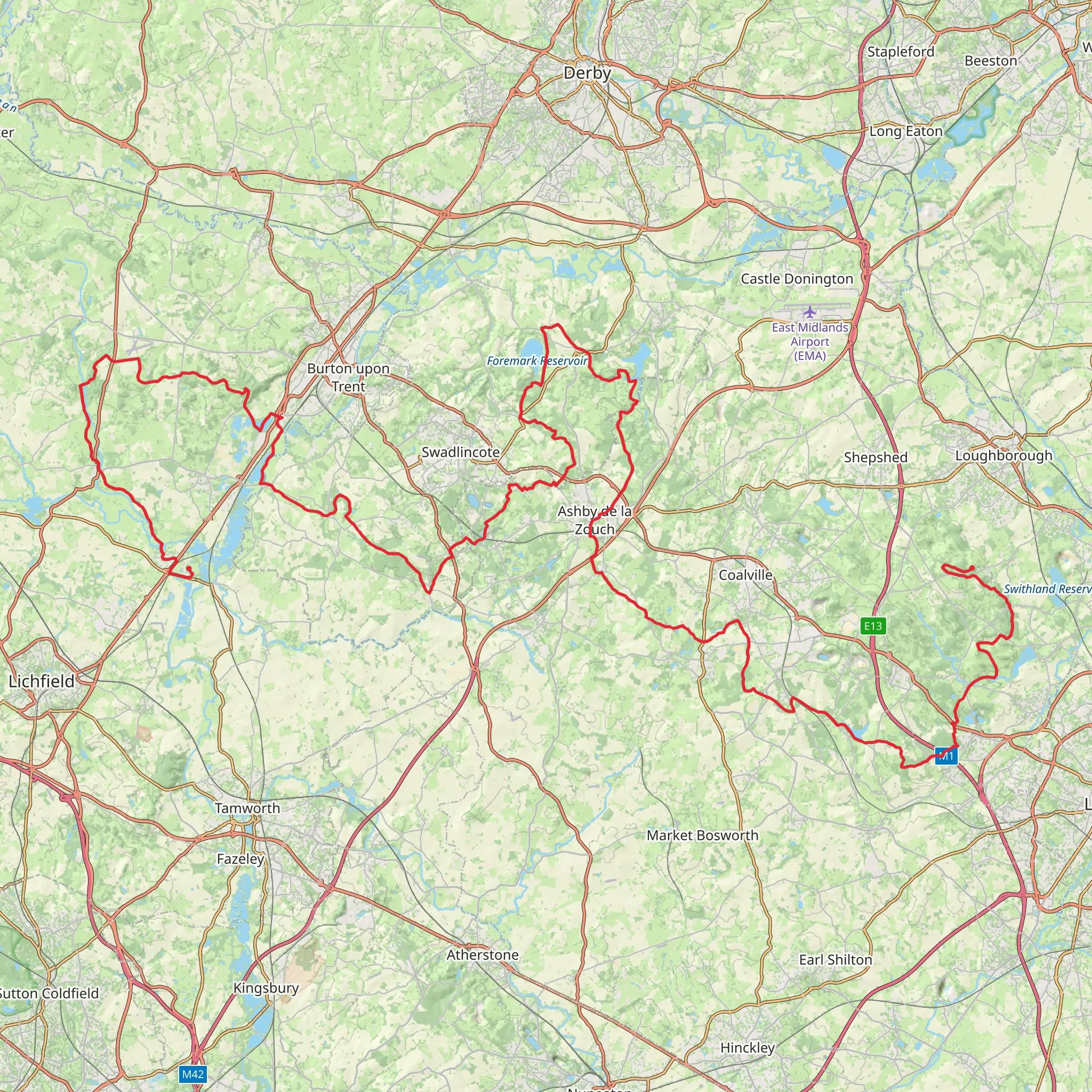 National Forest Way mobile static map