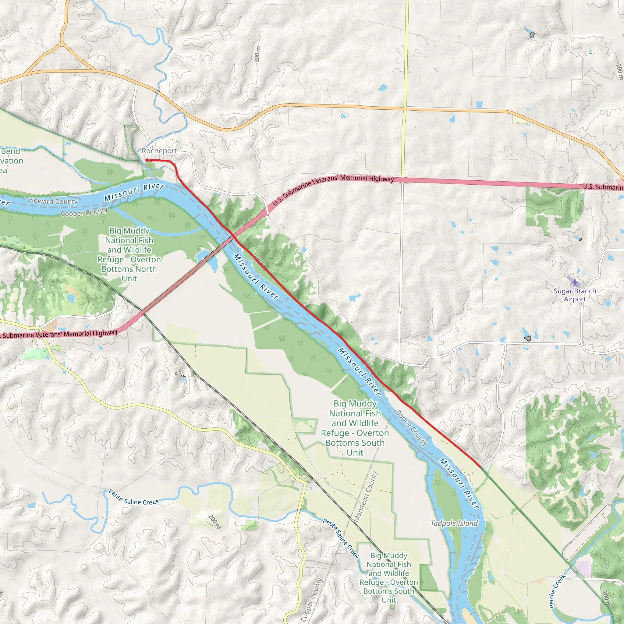 Katy Trail - Rocheport mobile static map