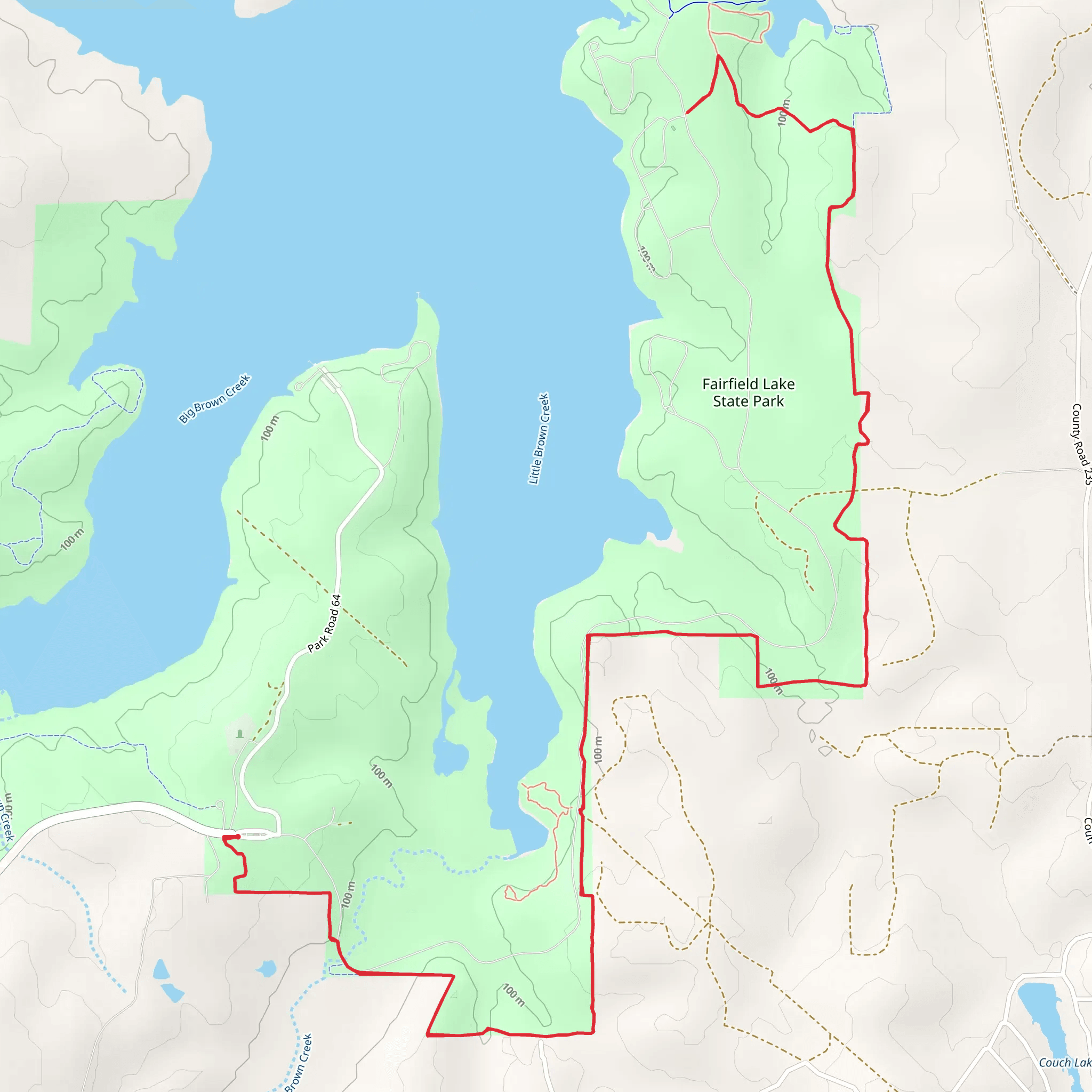 The Dockery Trail and Access Trail mobile static map