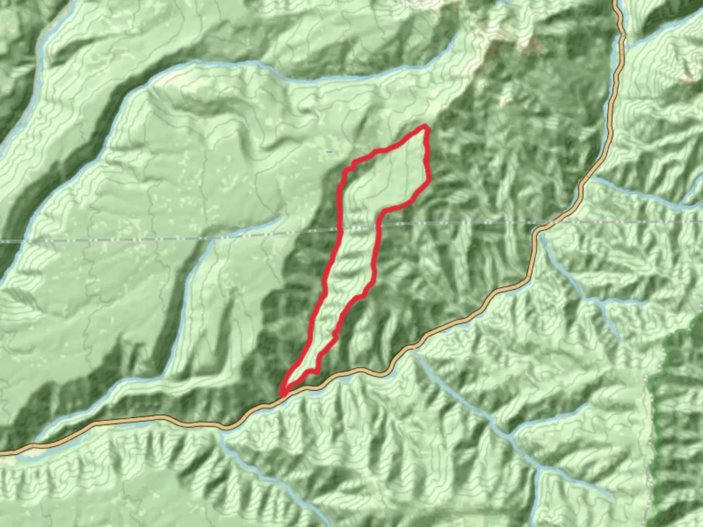 An image depicting the trail Priest Gulch Loop Trail and its surrounding area.