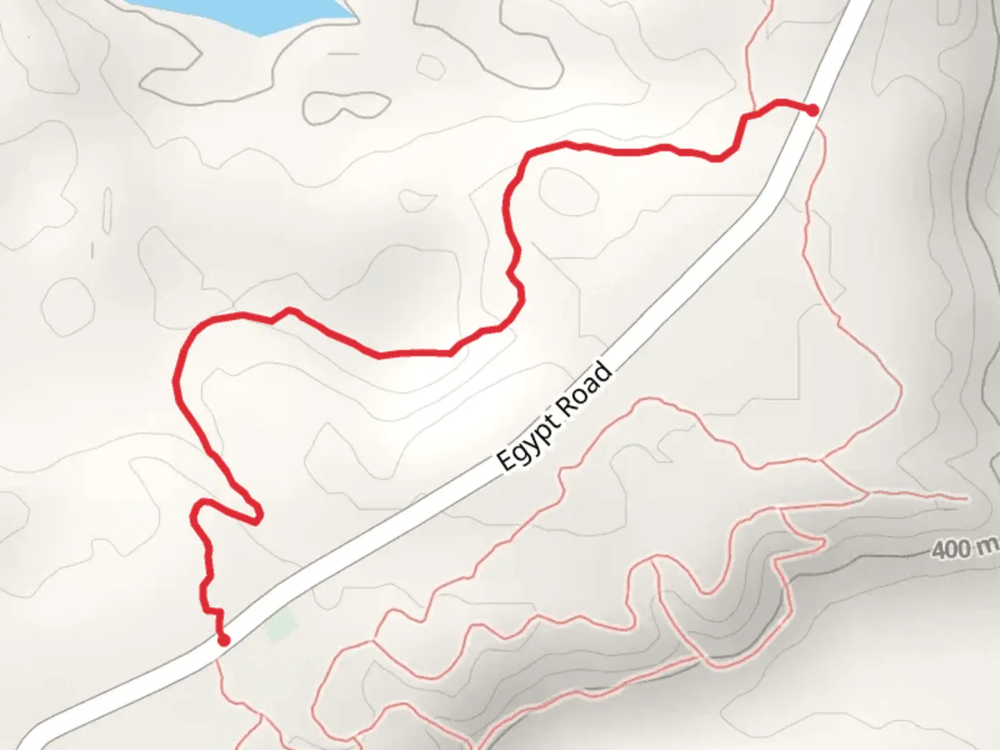 An image depicting the trail Glacier Trail from Egypt Road and its surrounding area.