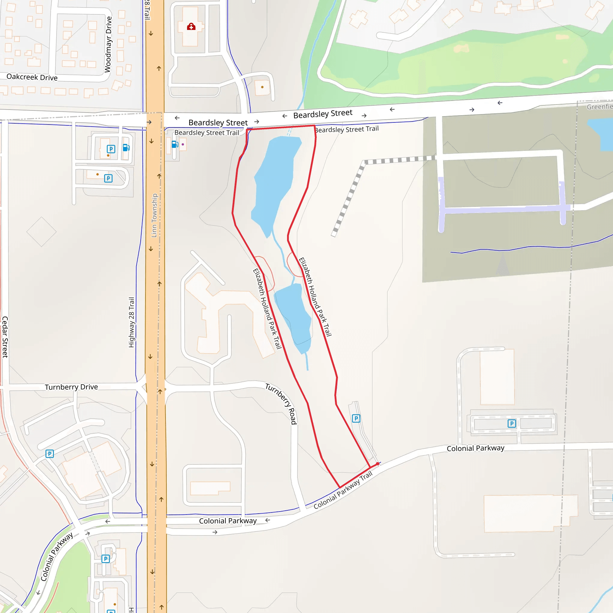 Elizabeth Holland Park Loop Trail mobile static map