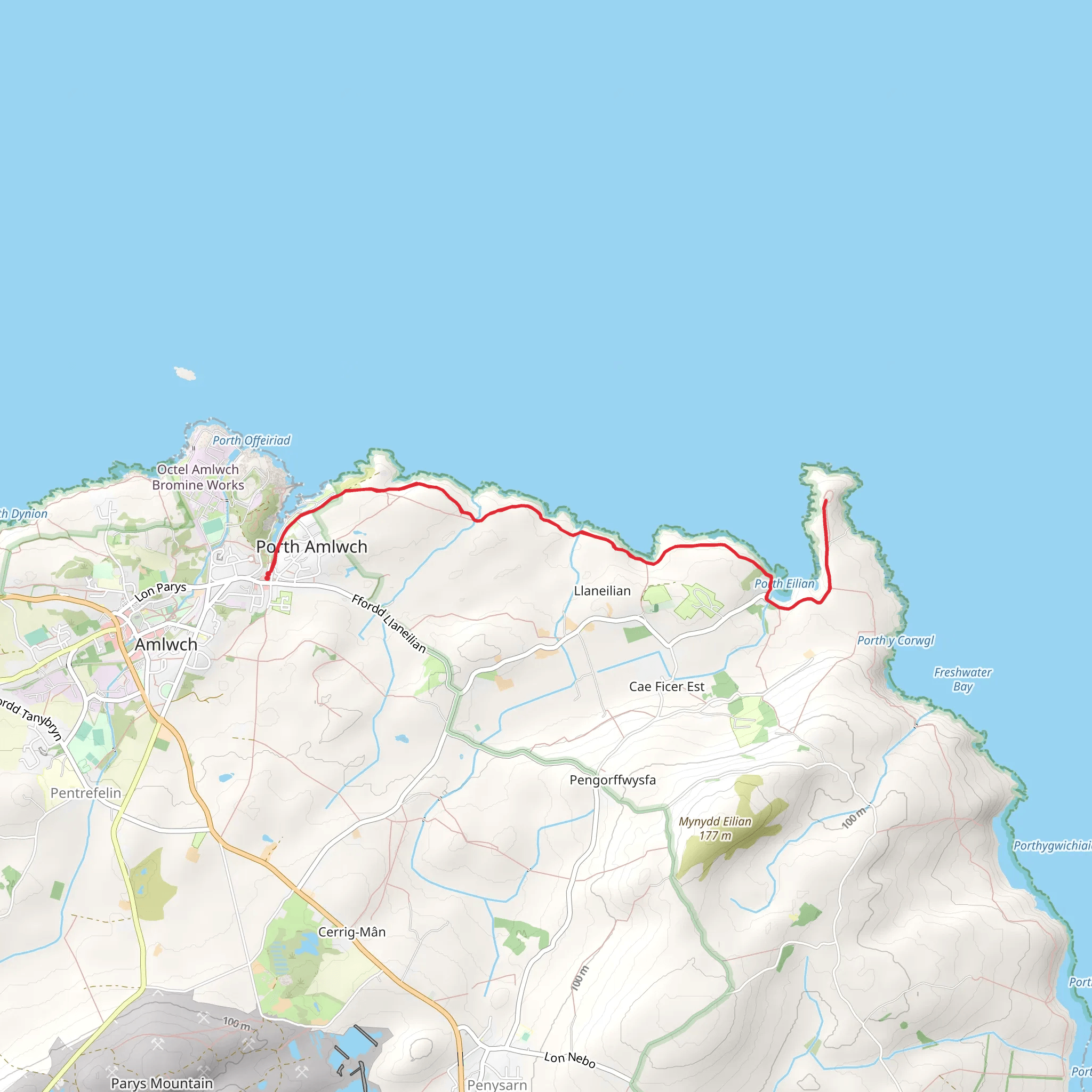 Amlwch Walk mobile static map