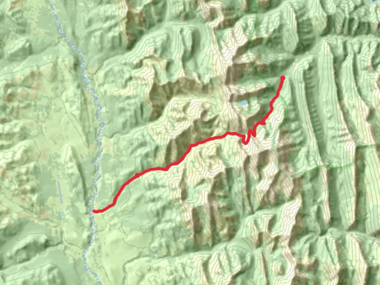 An image depicting the trail Headquarters Creek Trail and its surrounding area.