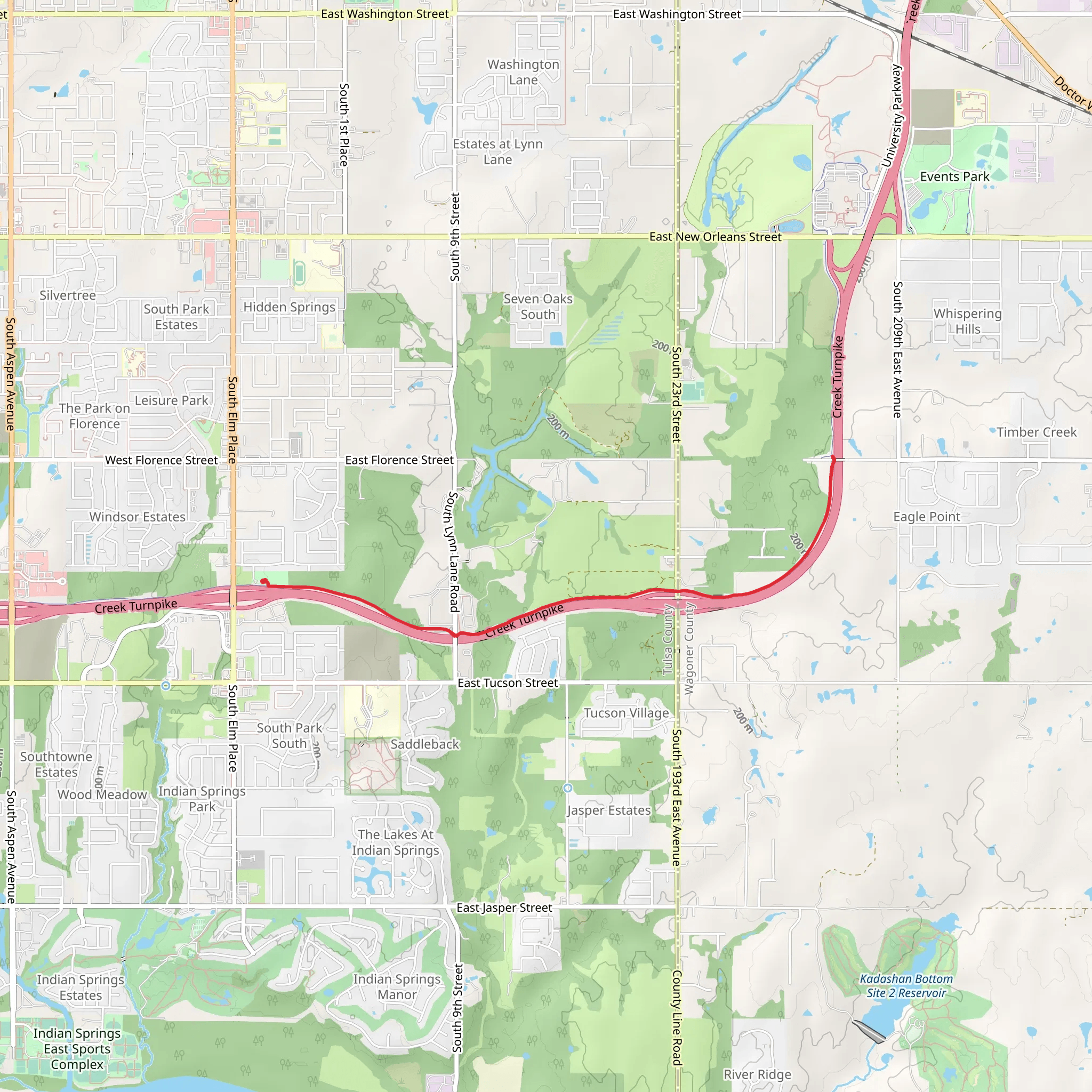 Liberty Parkway Trail Out and Back mobile static map