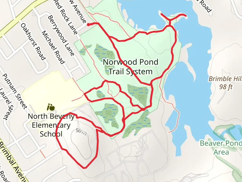 Beverly Reservoir and Norwood pond Loop