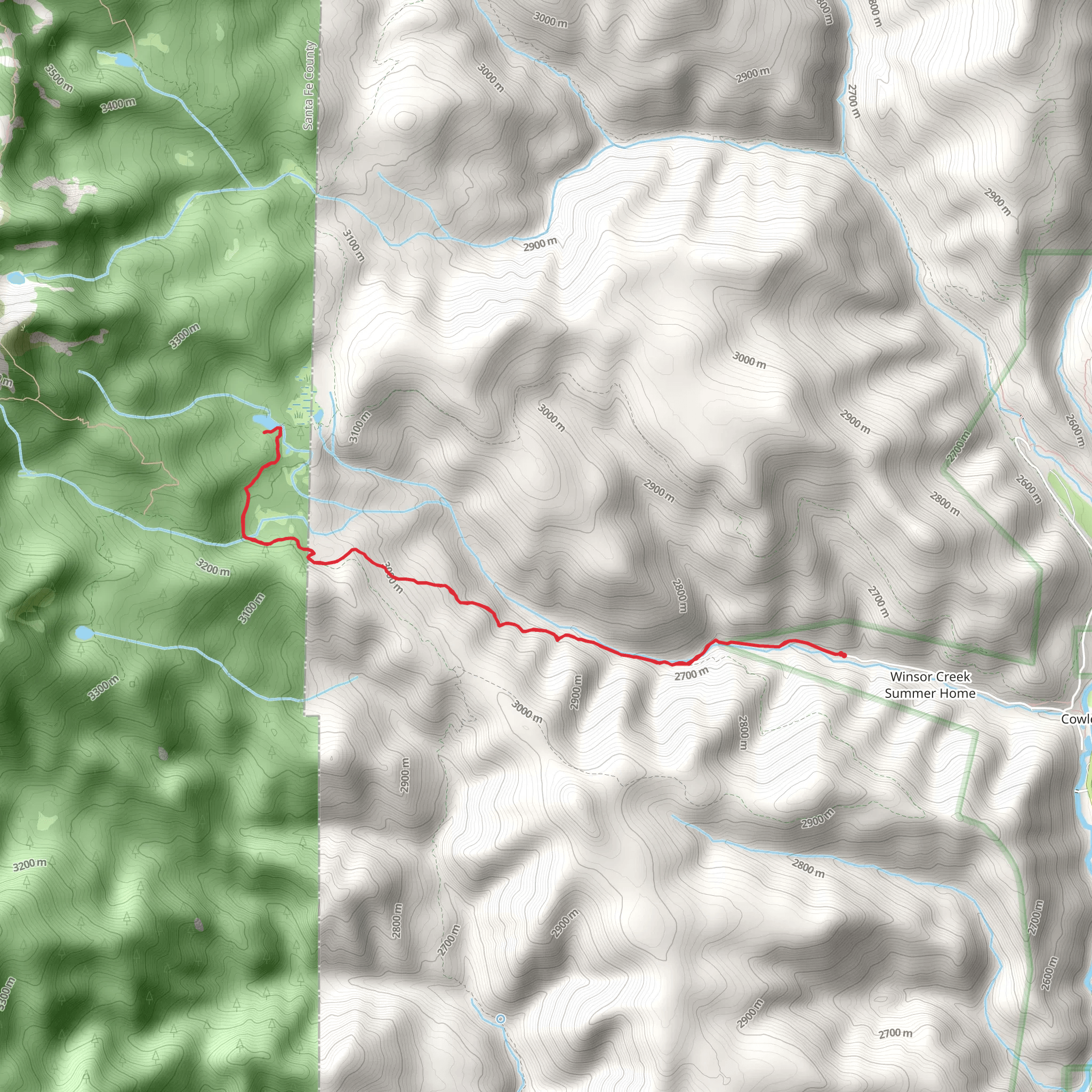 Stewart Lake via Winsor Trail and Skyline Trail mobile static map
