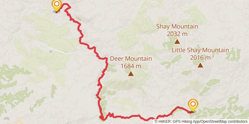 Pacific Crest Trail - California stage 28 Map