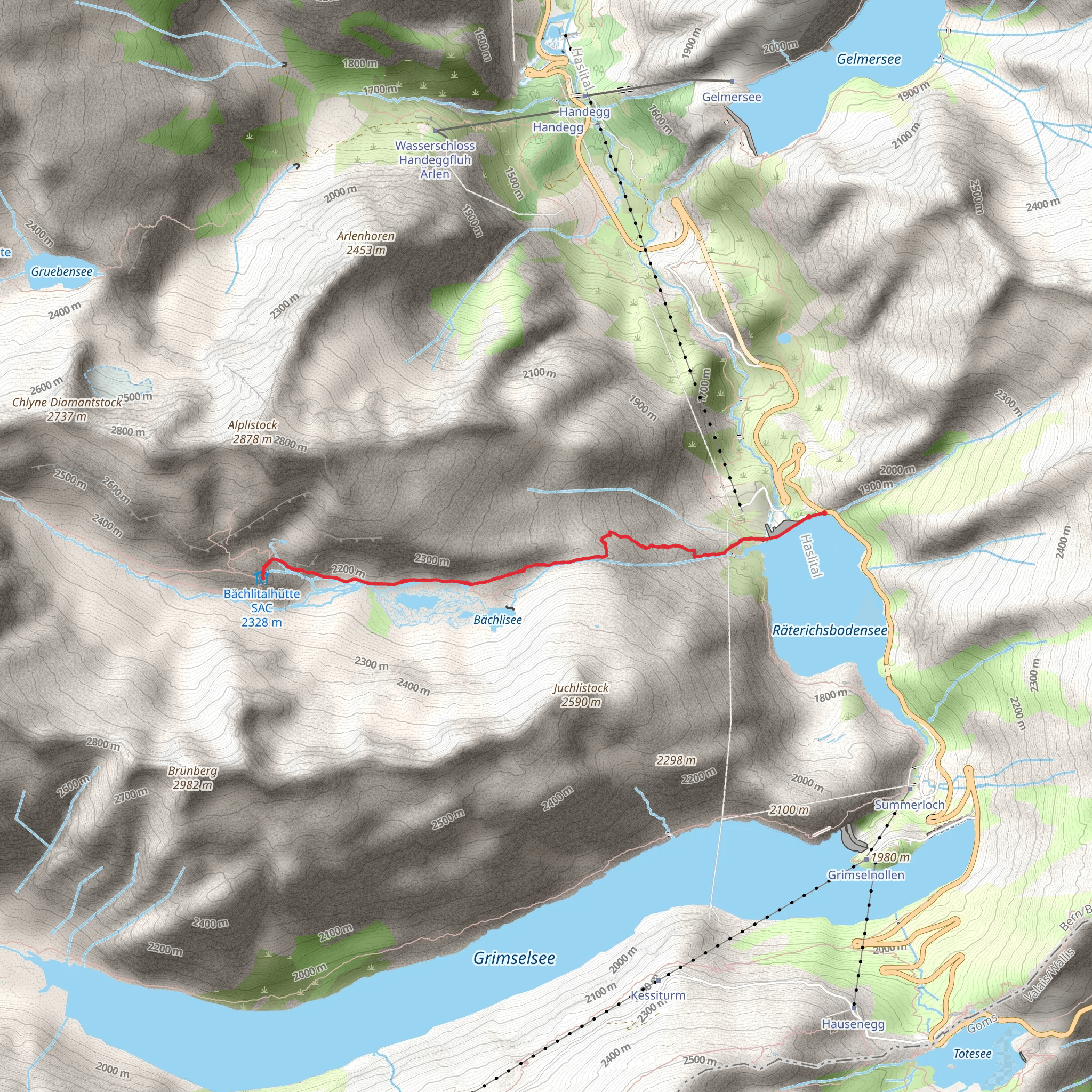 Bächlitalhütte mobile static map