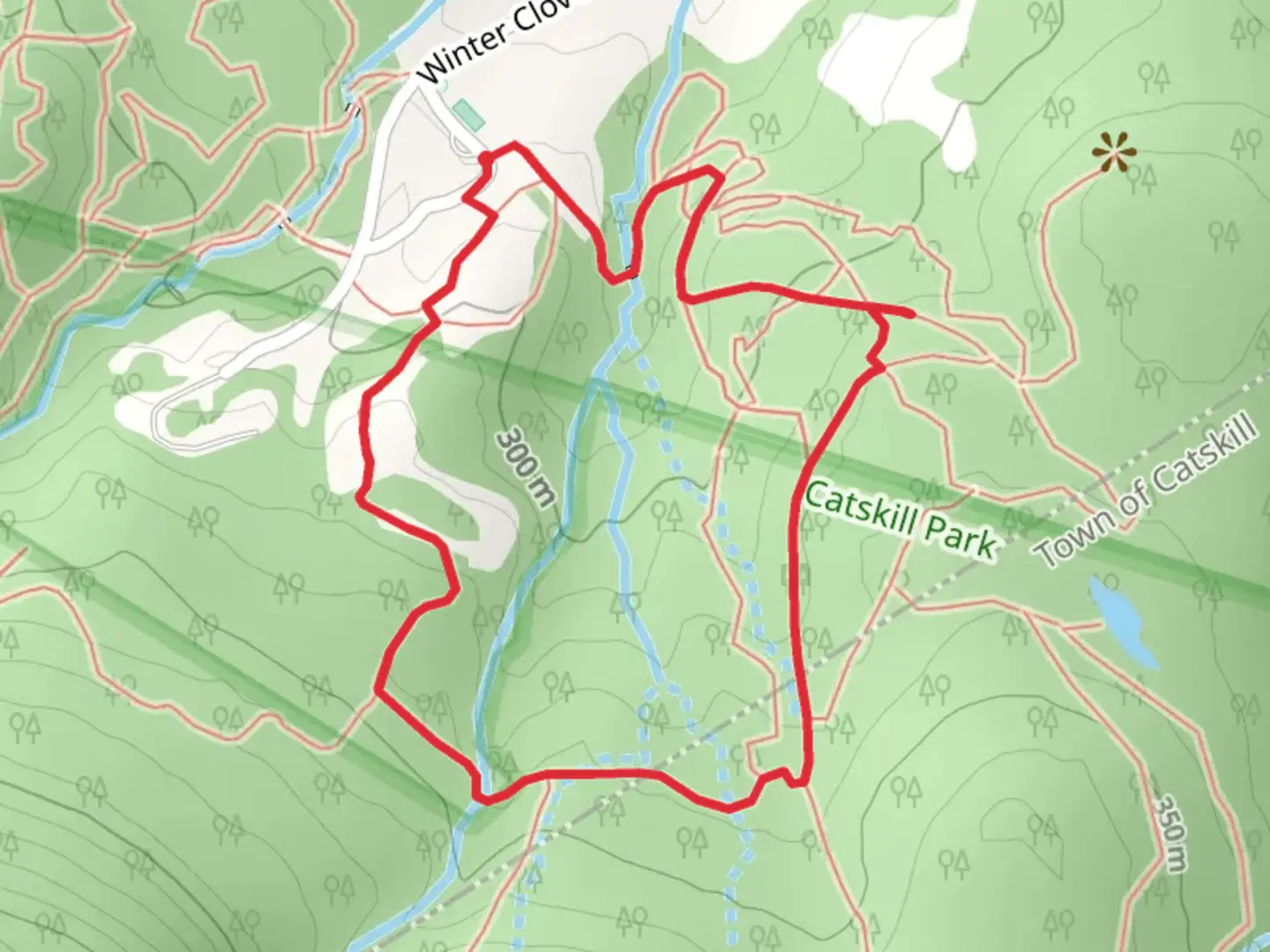 An image depicting the trail Switchback Hill Trail and Websters Pass trail Loop and its surrounding area.