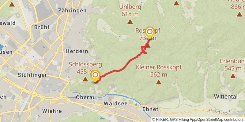 Zähringer-Wanderweg alt 4 Map