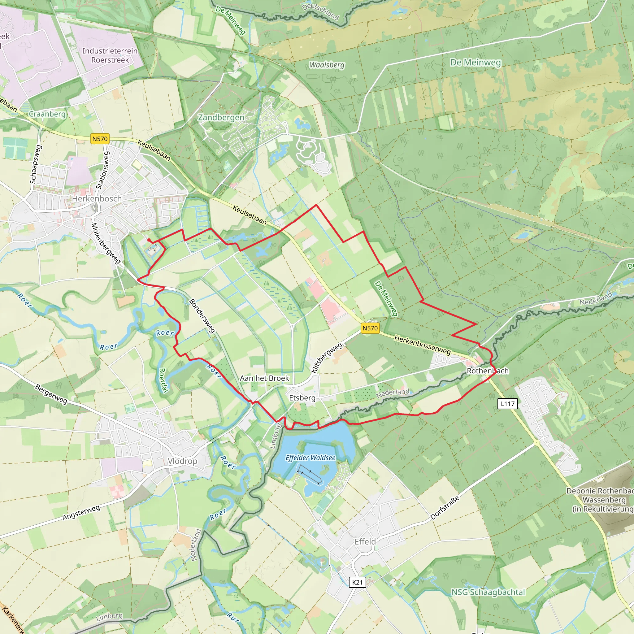 Effelder Waldsee and Turfkoelen Loop mobile static map