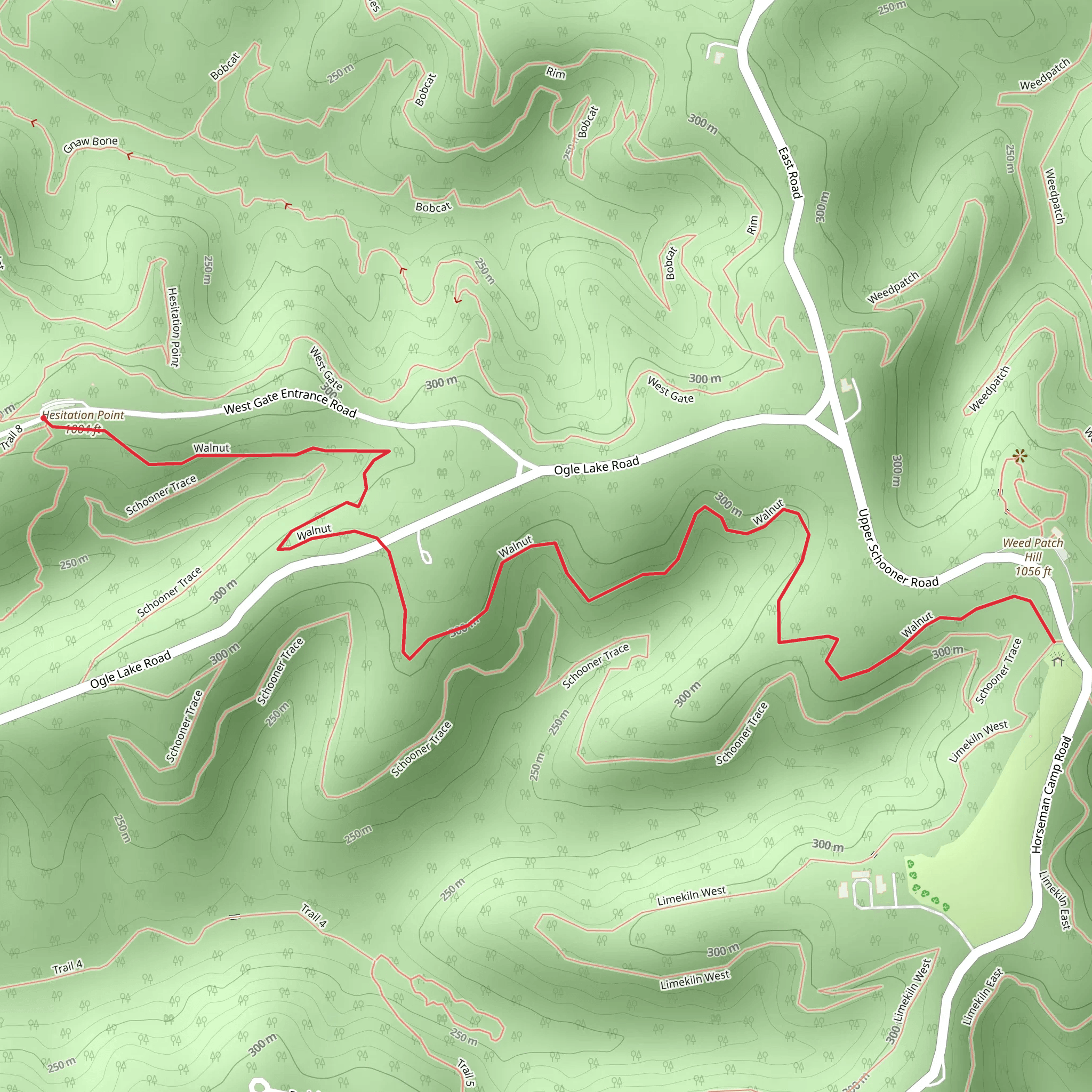Walnut Trail mobile static map