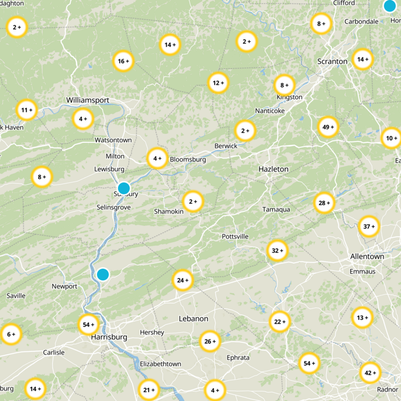 Northumberland County Static Map
