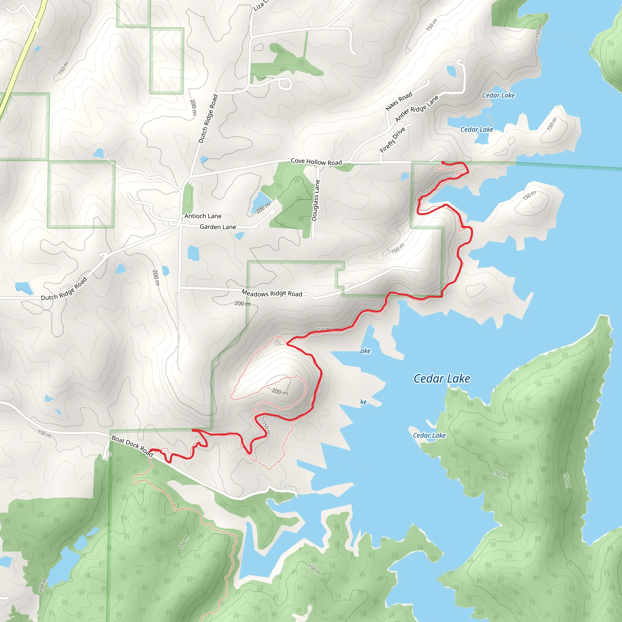 Shawnee National Forest Trail mobile static map