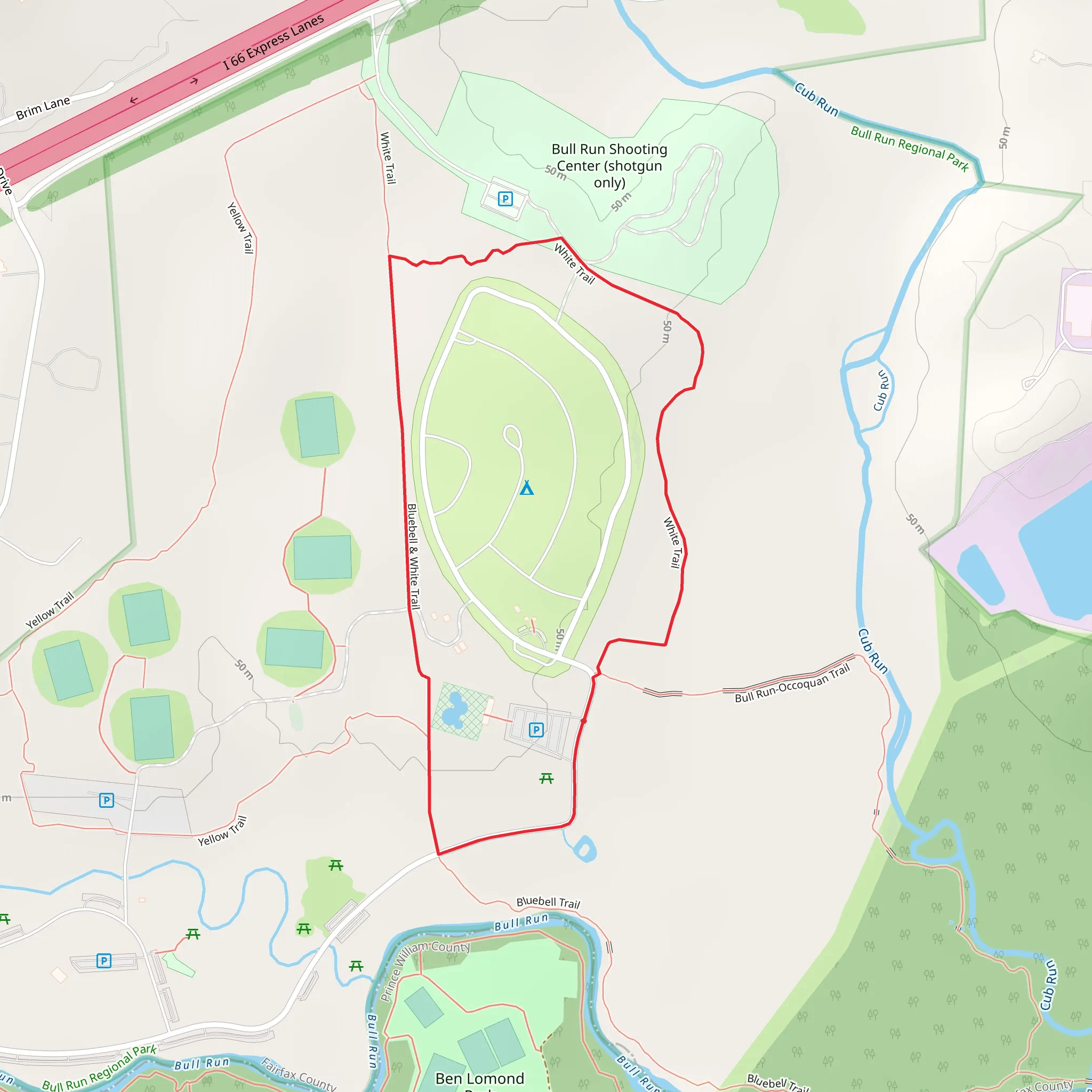 Bluebell and White Trail mobile static map