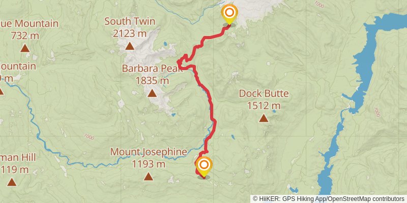 Pacific Northwest Trail stage 40 Map