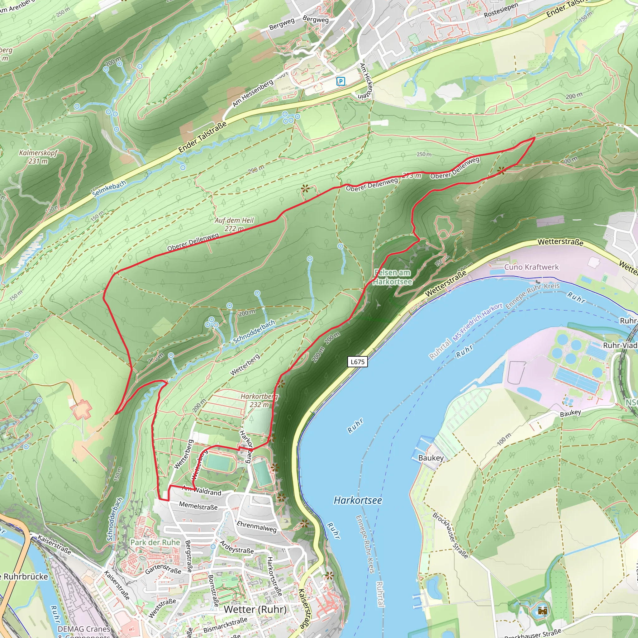 Auf dem Heil and Harkortberg Loop via Wetterberg mobile static map
