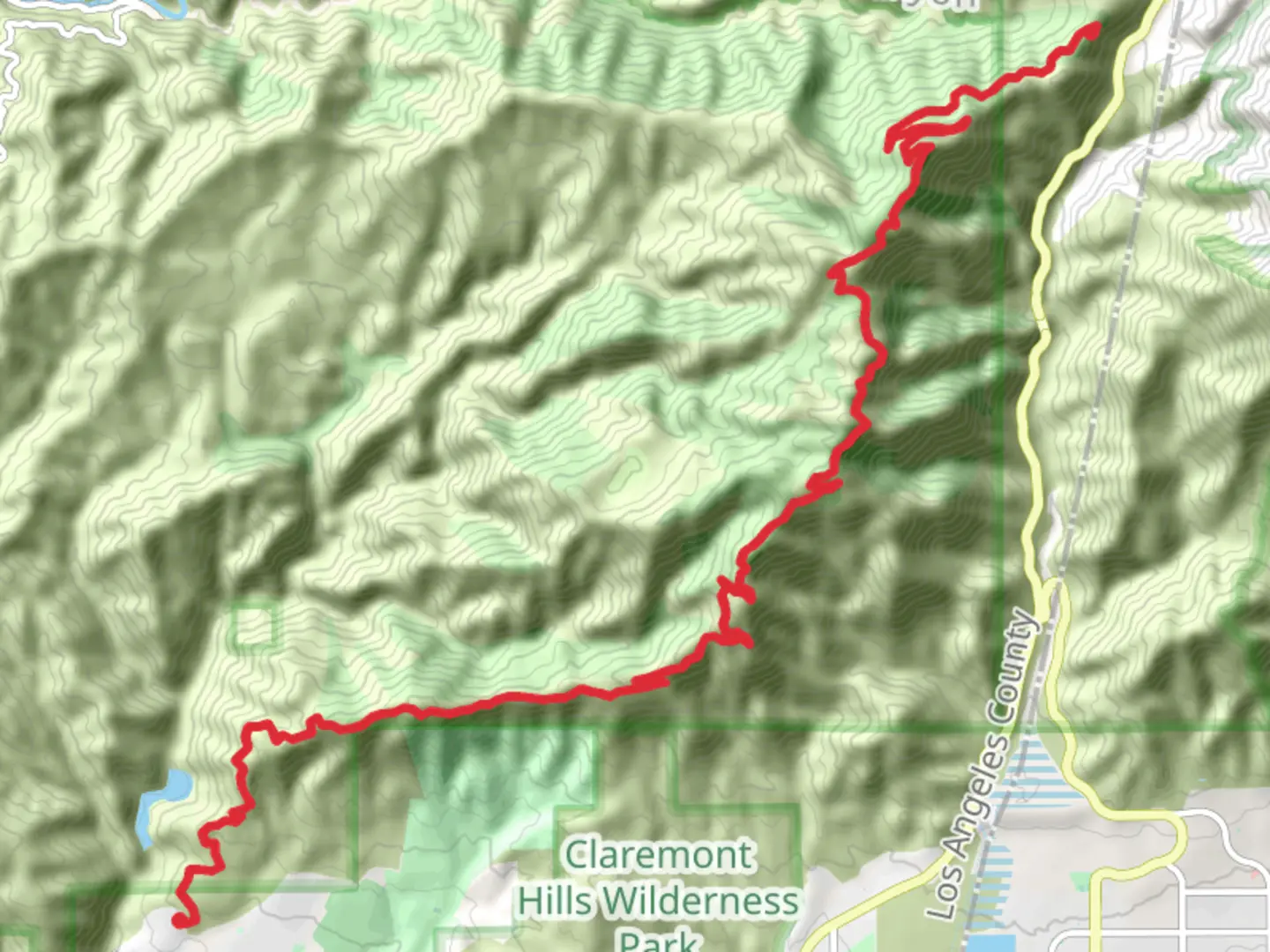An image depicting the trail Sunset Peak and Sunset Point and its surrounding area.