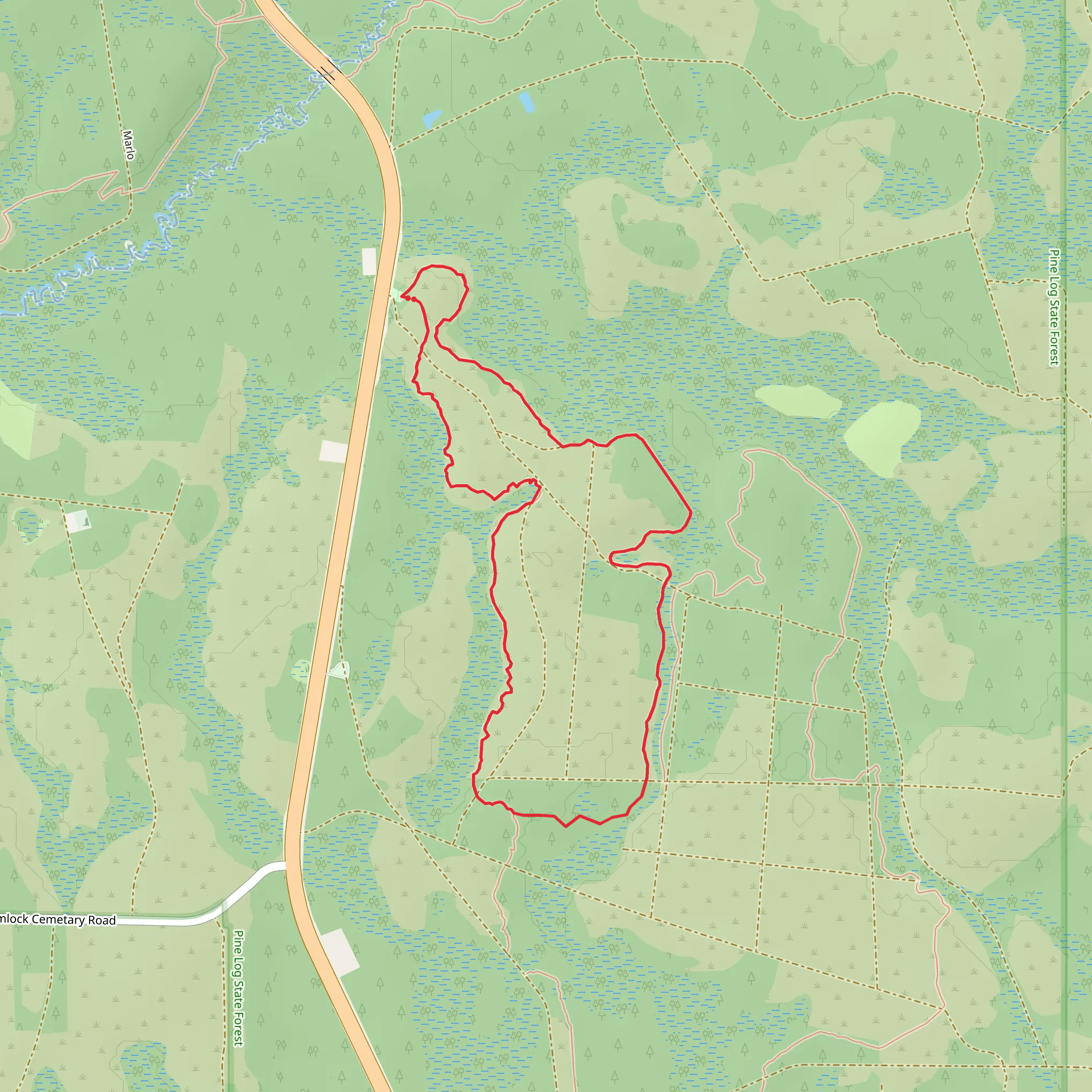 Crooked Creek Loop Trail mobile static map