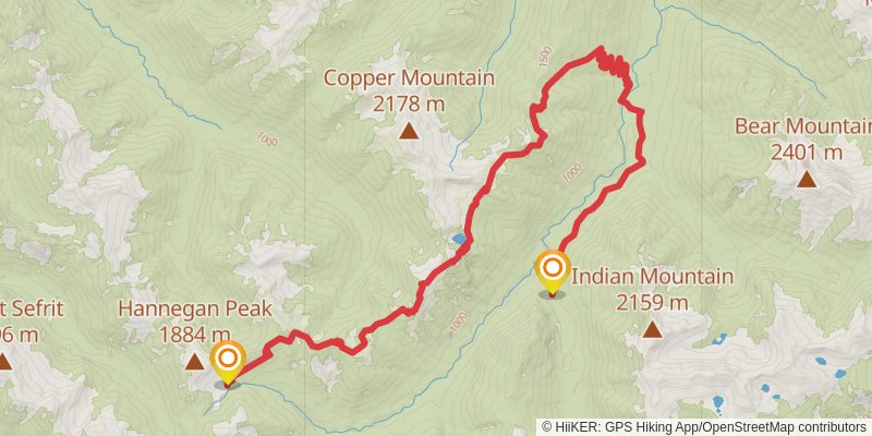 Pacific Northwest Trail alt 2 Map